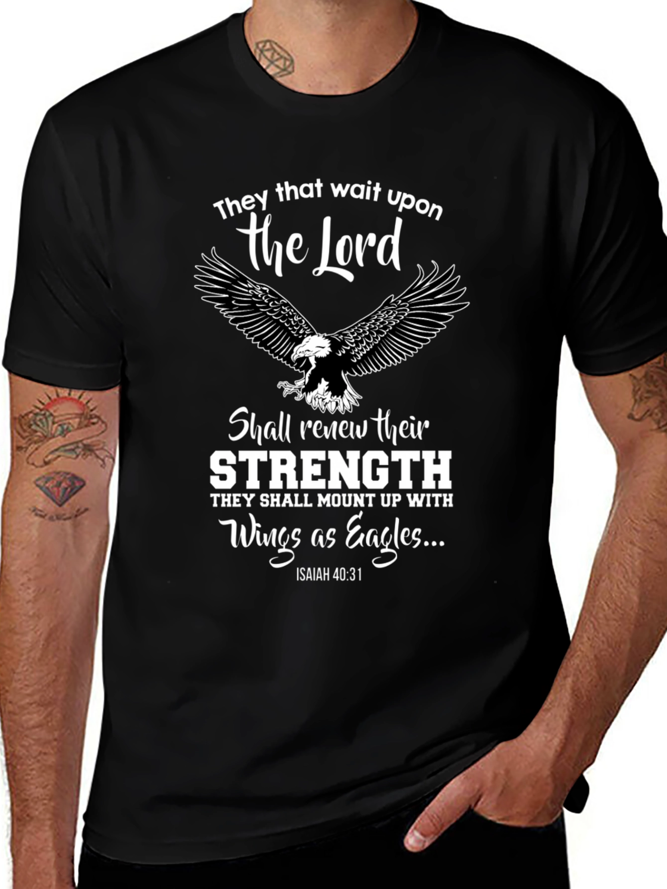 Faith-Inspired Eagle Graphic T-Shirt