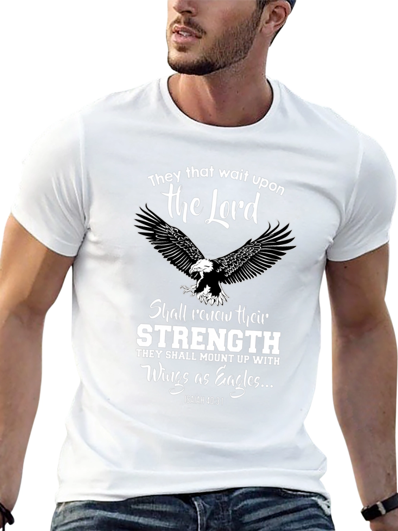 Faith-Inspired Eagle Graphic T-Shirt
