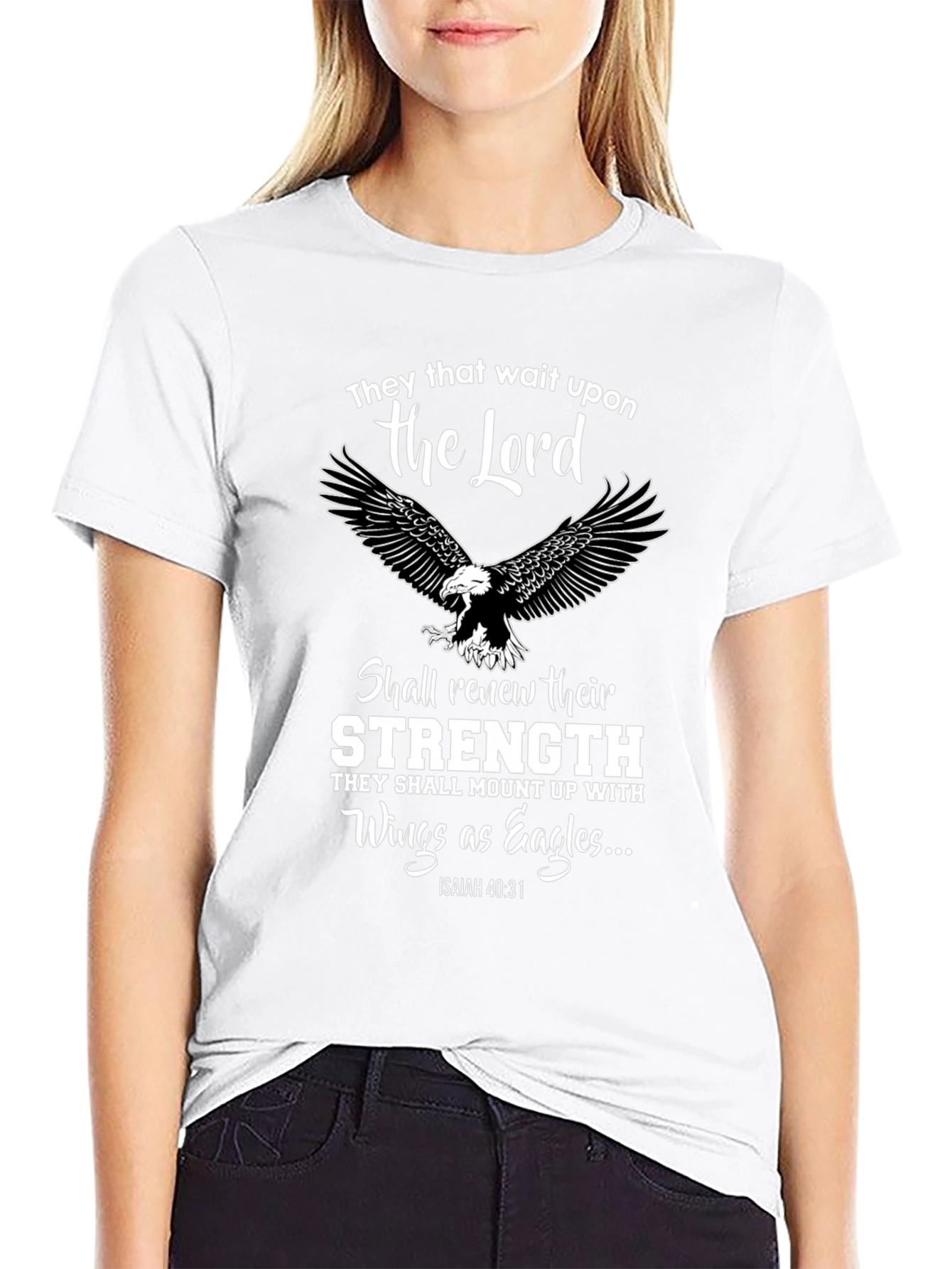 Faith-Inspired Eagle Graphic T-Shirt