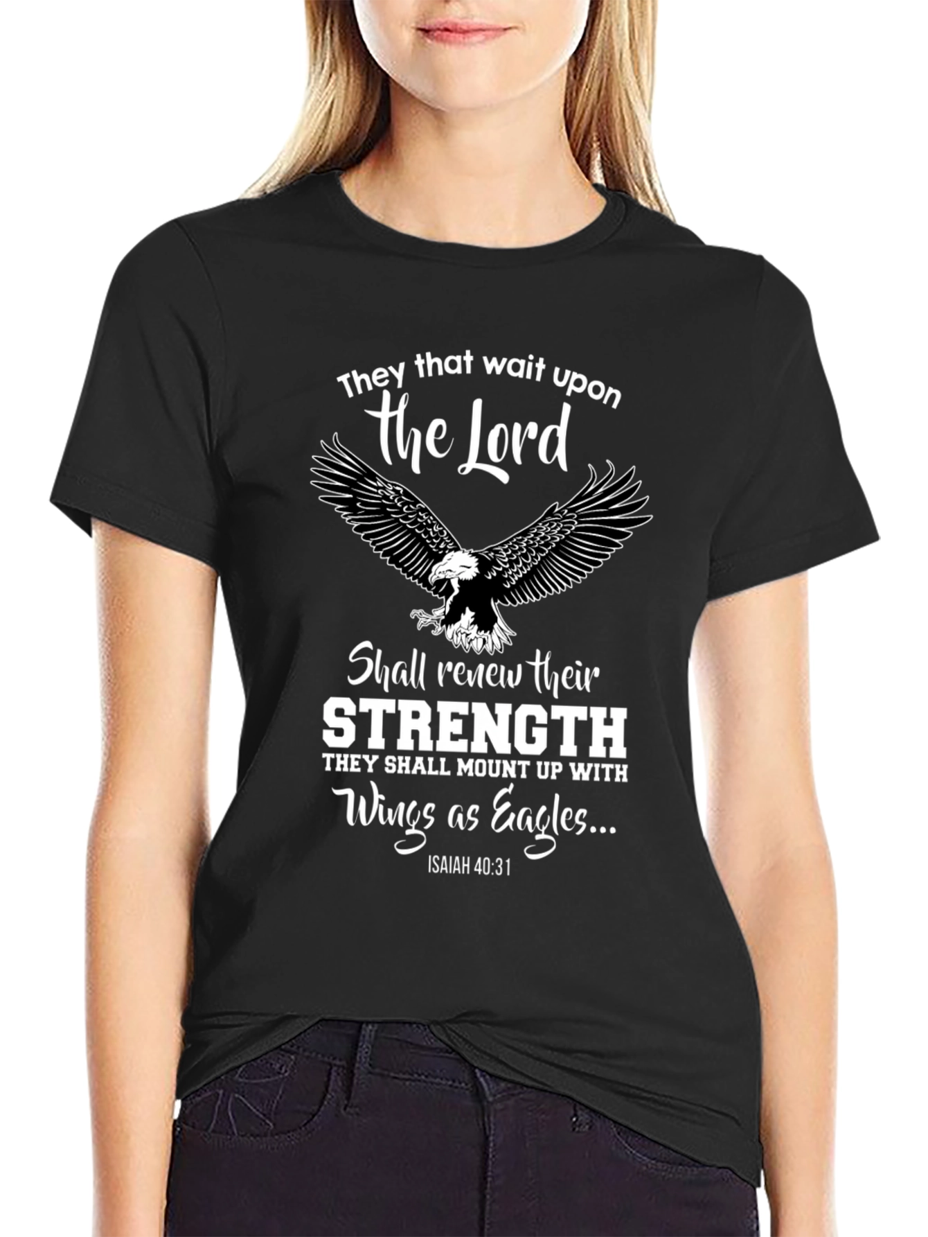 Faith-Inspired Eagle Graphic T-Shirt