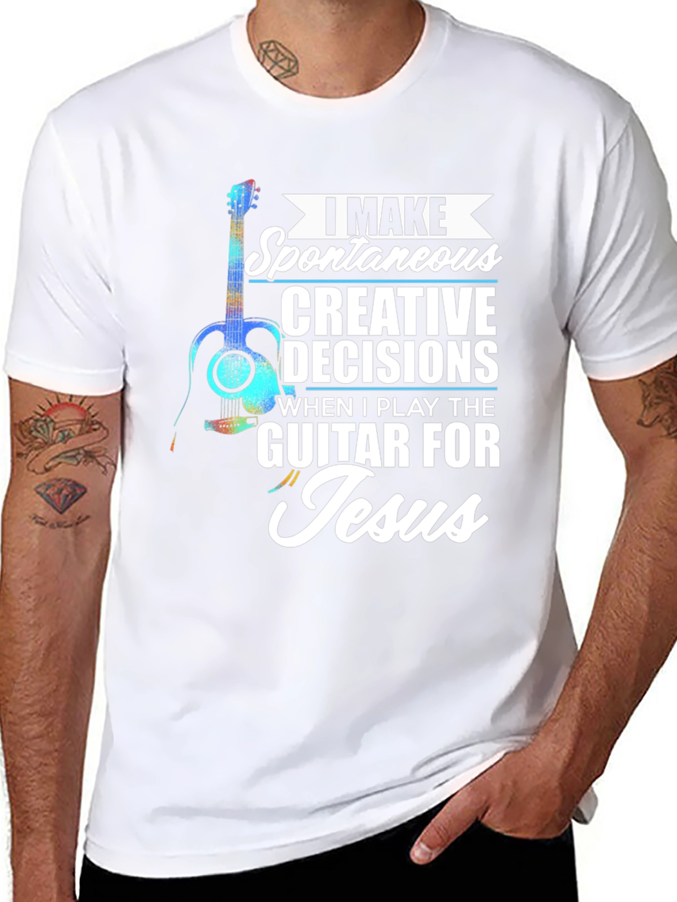 Guitar for Jesus T-Shirt: Spontaneous Creative Decisions