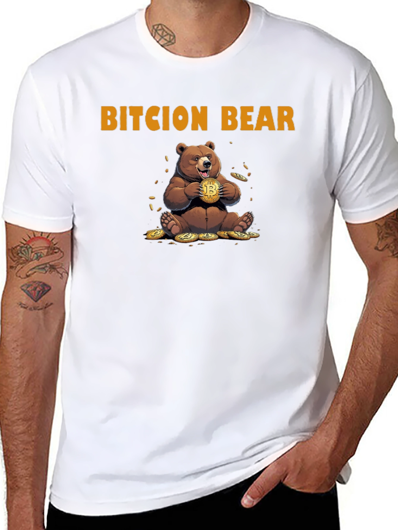 Bitcion Bear Graphic Tee - Crypto Humor T-Shirt