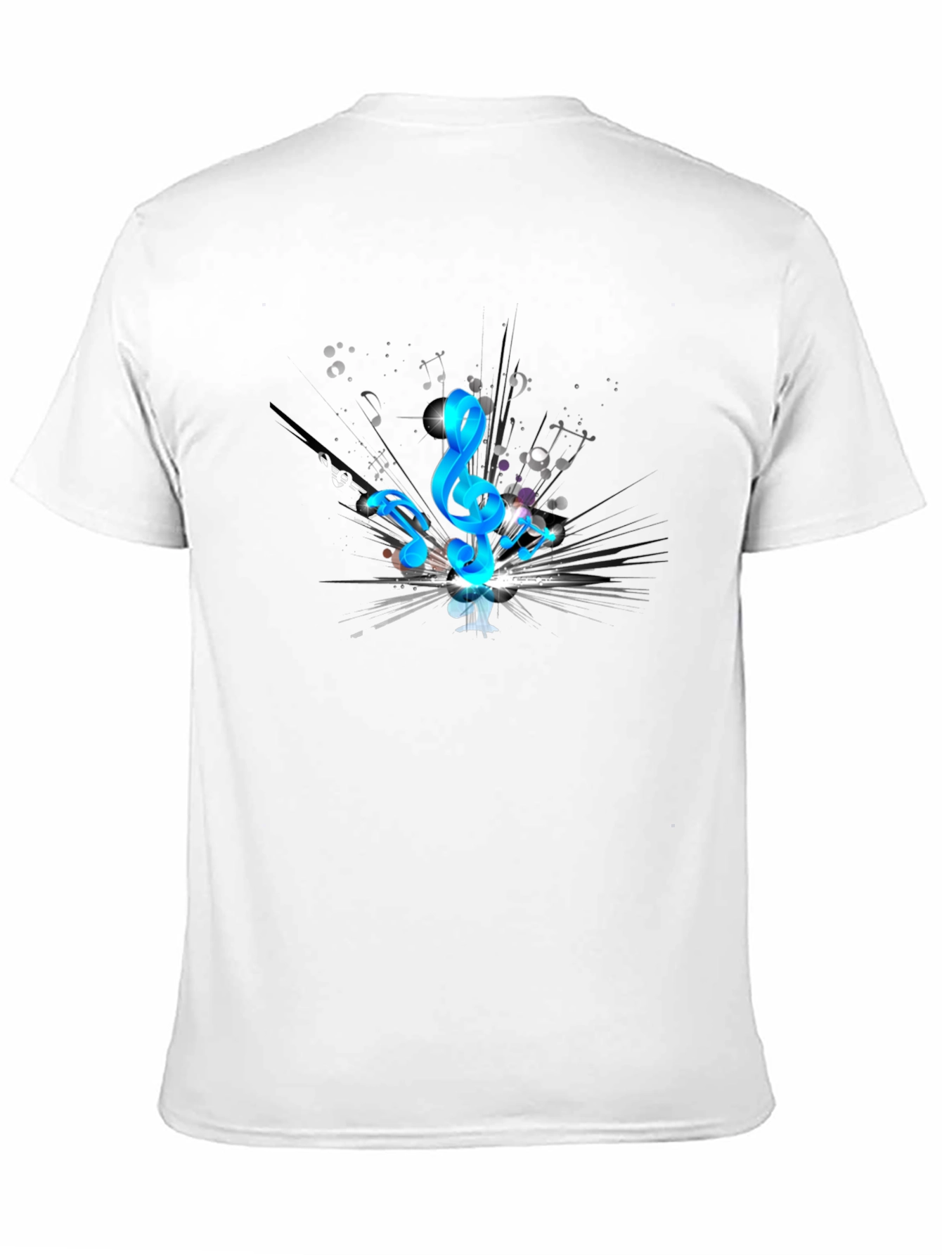 Music Notes Graphic Tee - Black