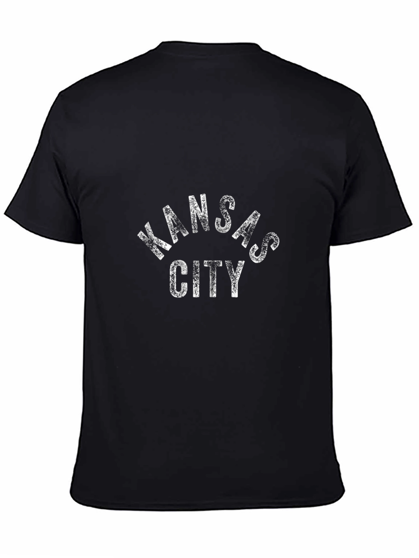 Kansas City Distressed Graphic Black T-Shirt