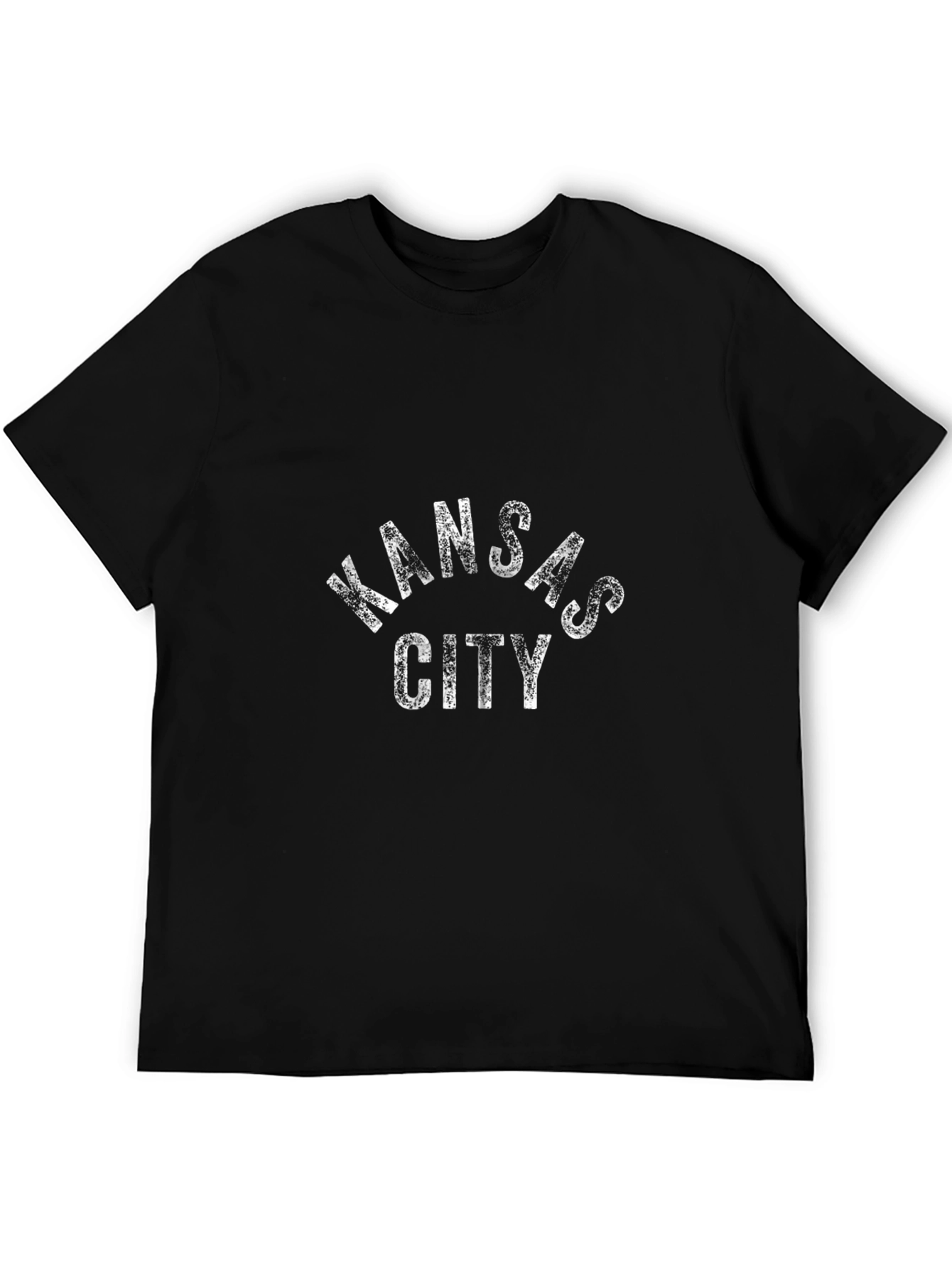 Kansas City Distressed Graphic Black T-Shirt