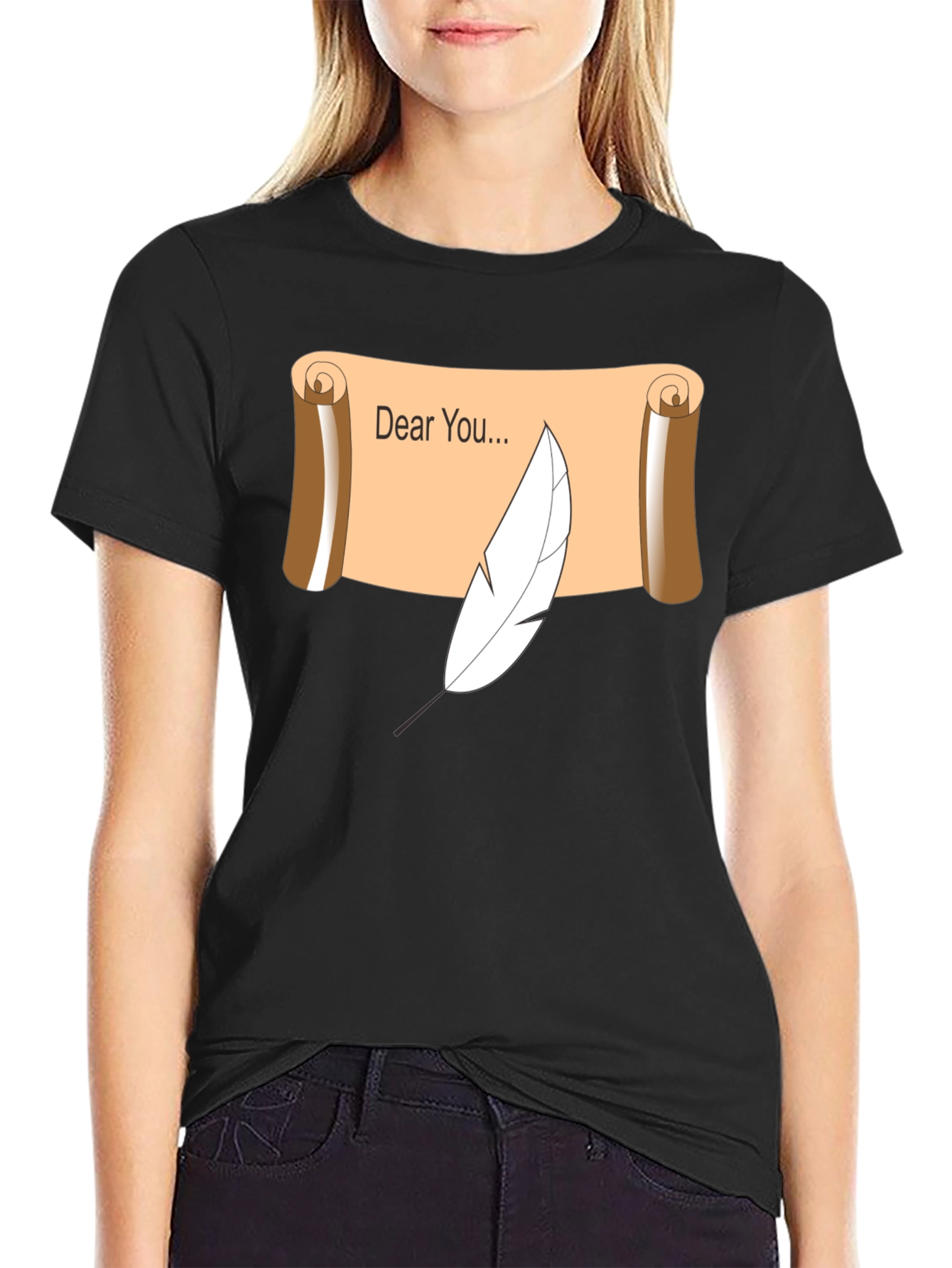 Dear You Scroll & Quill Black T-Shirt
