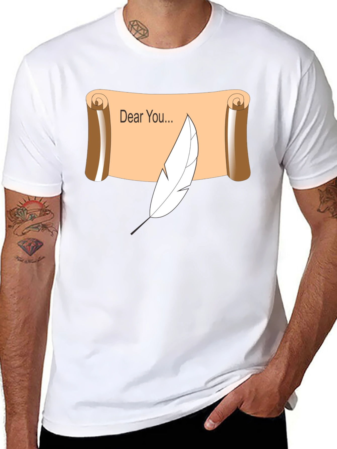 Dear You Scroll & Quill Black T-Shirt