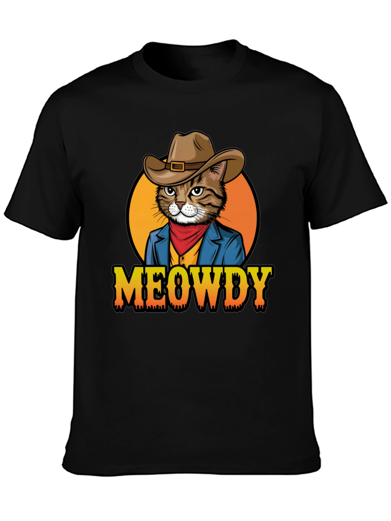 Meowdy Cowboy Cat T-Shirt