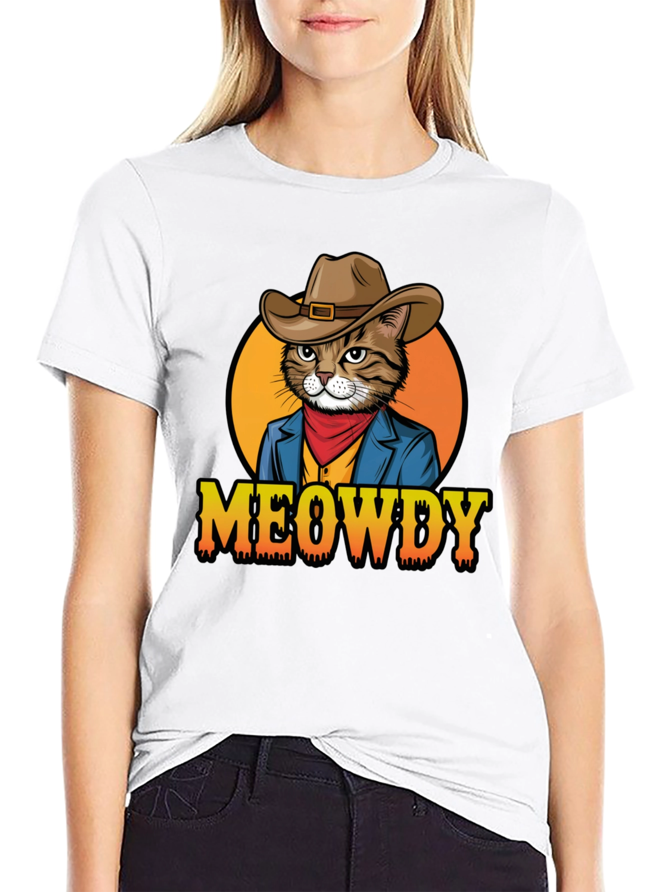 Meowdy Cowboy Cat T-Shirt