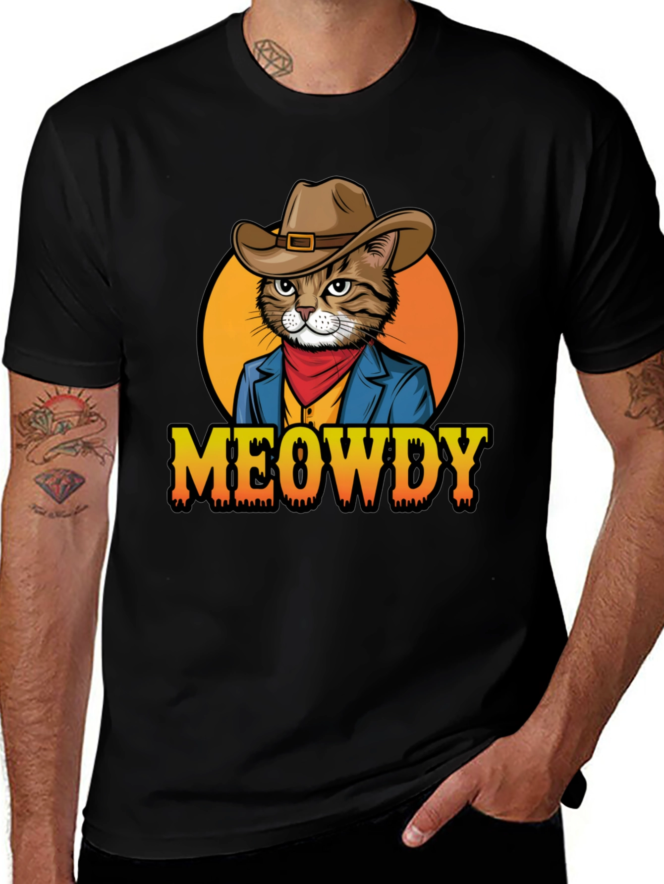 Meowdy Cowboy Cat T-Shirt