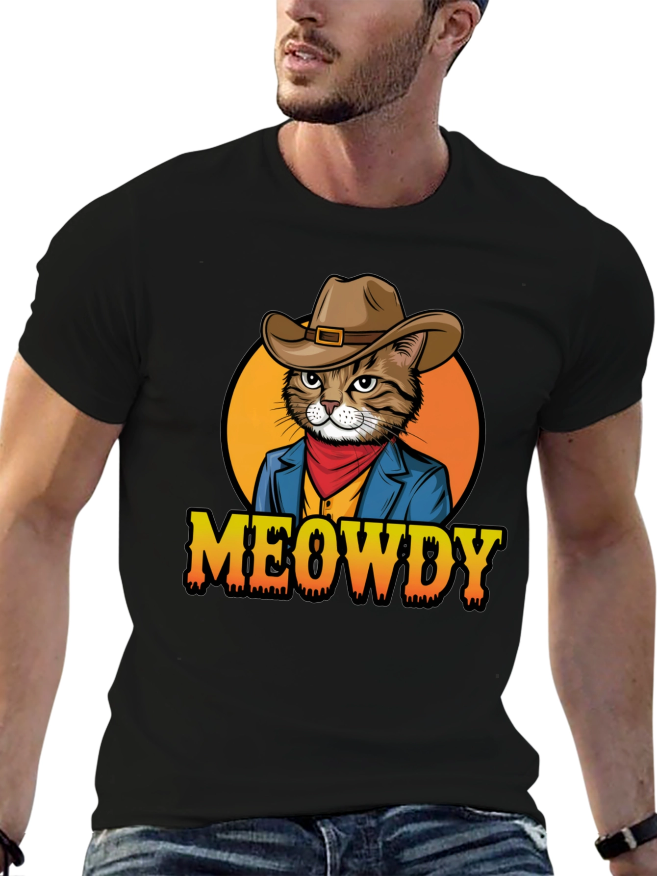 Meowdy Cowboy Cat T-Shirt