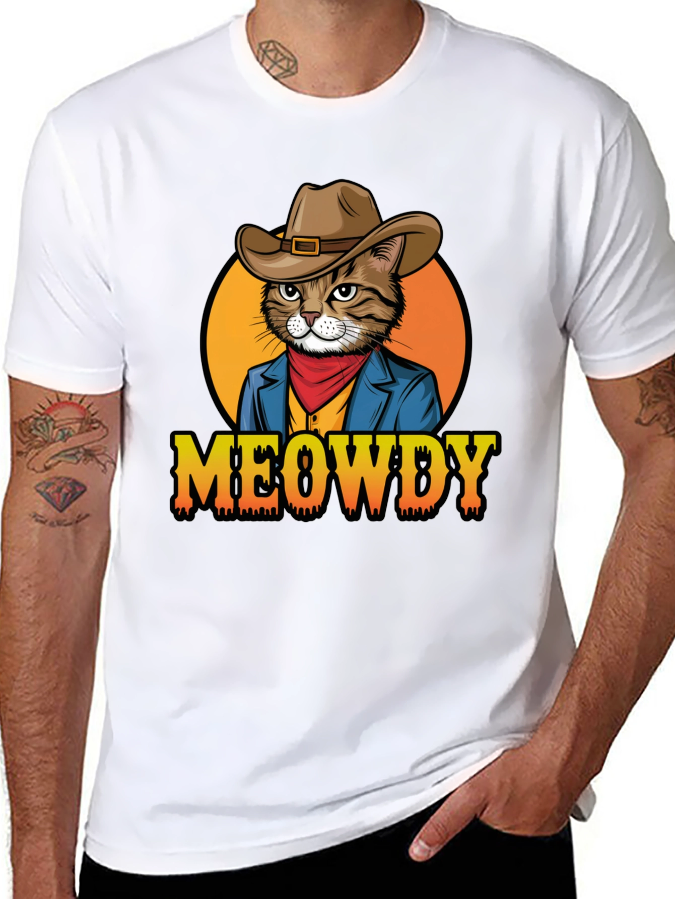 Meowdy Cowboy Cat T-Shirt