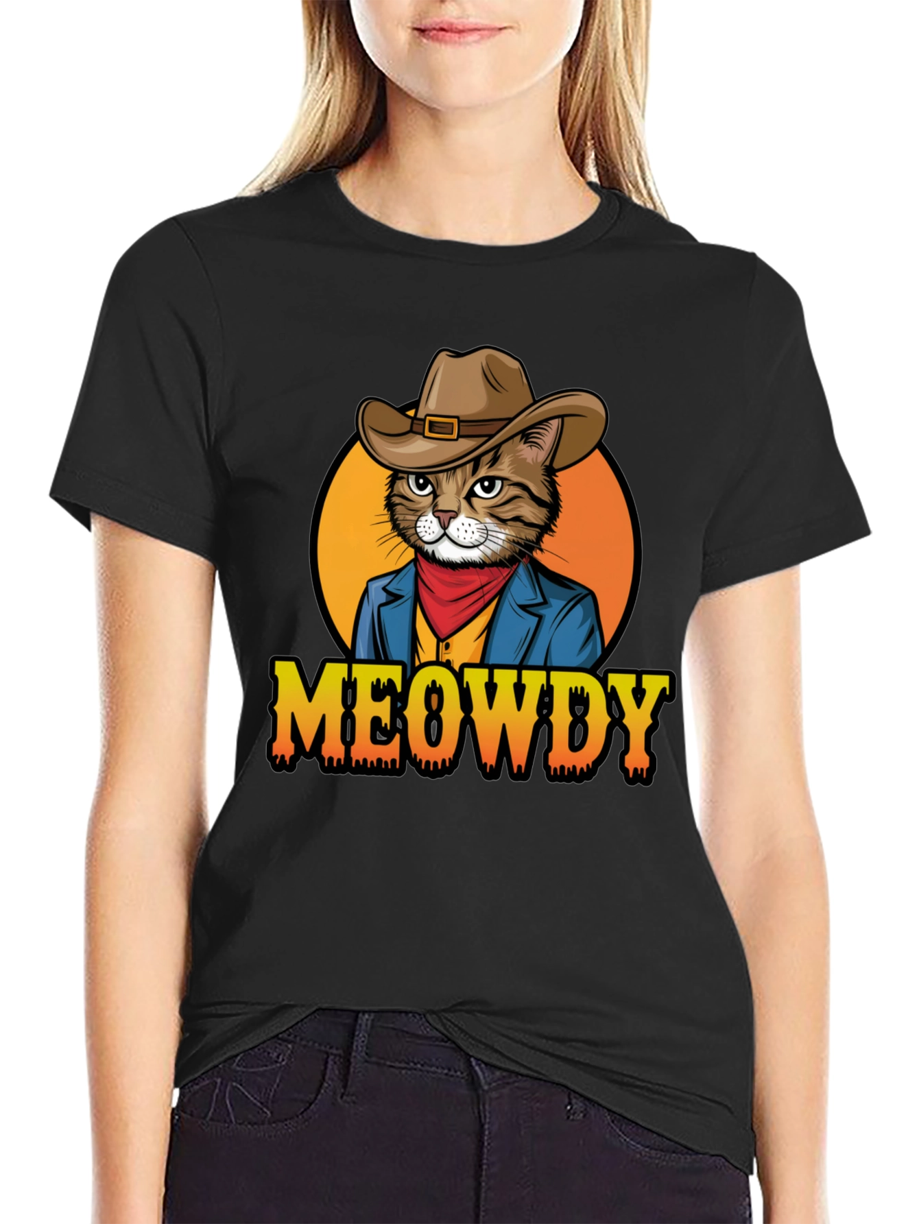 Meowdy Cowboy Cat T-Shirt