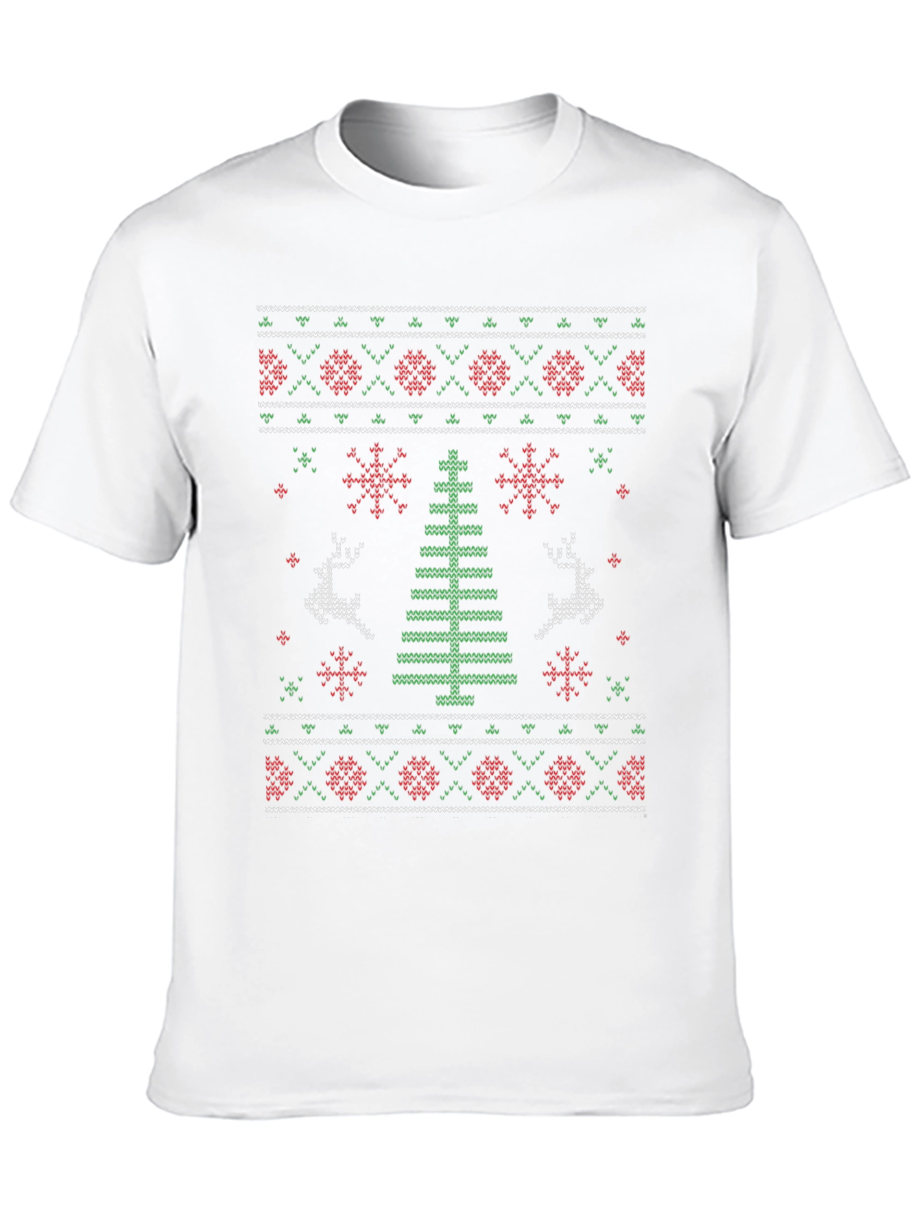 Ugly Christmas Sweater Style Graphic Tee