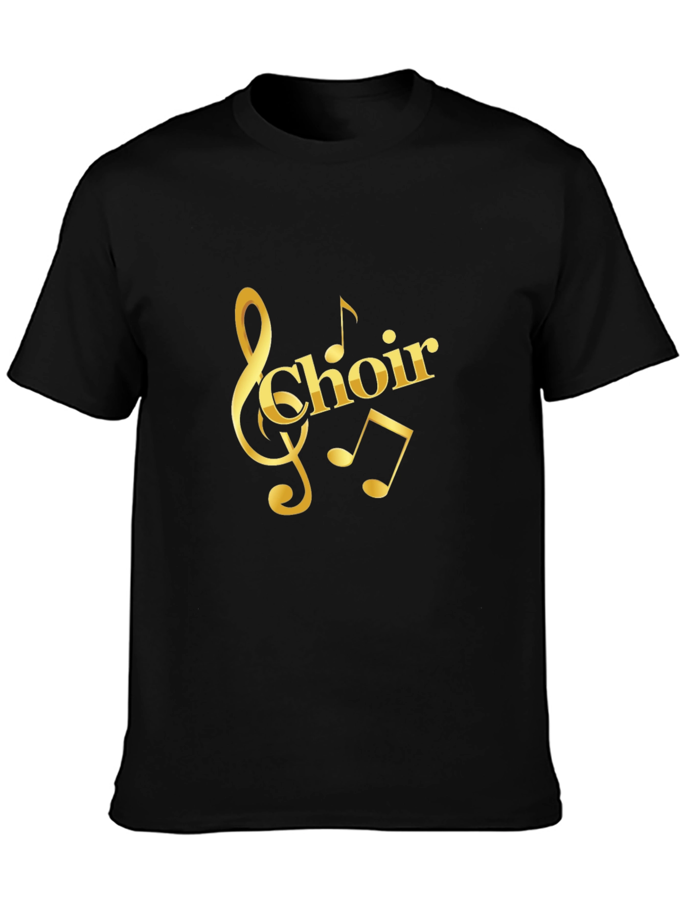 Choir Music Notes Black T-Shirt