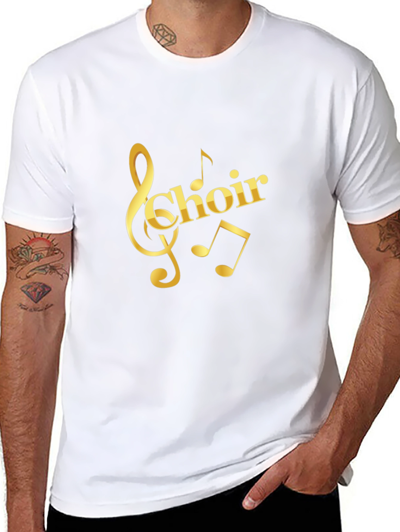 Choir Music Notes Black T-Shirt