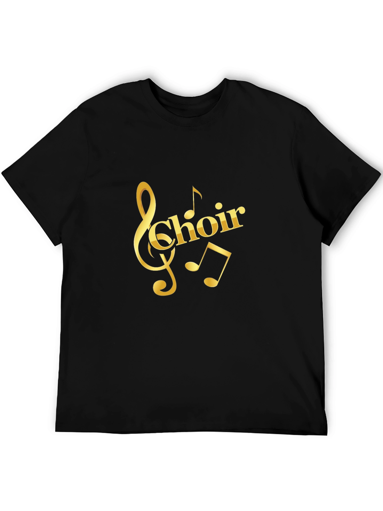 Choir Music Notes Black T-Shirt