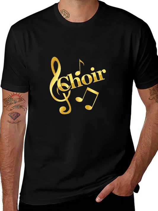 Choir Music Notes Black T-Shirt