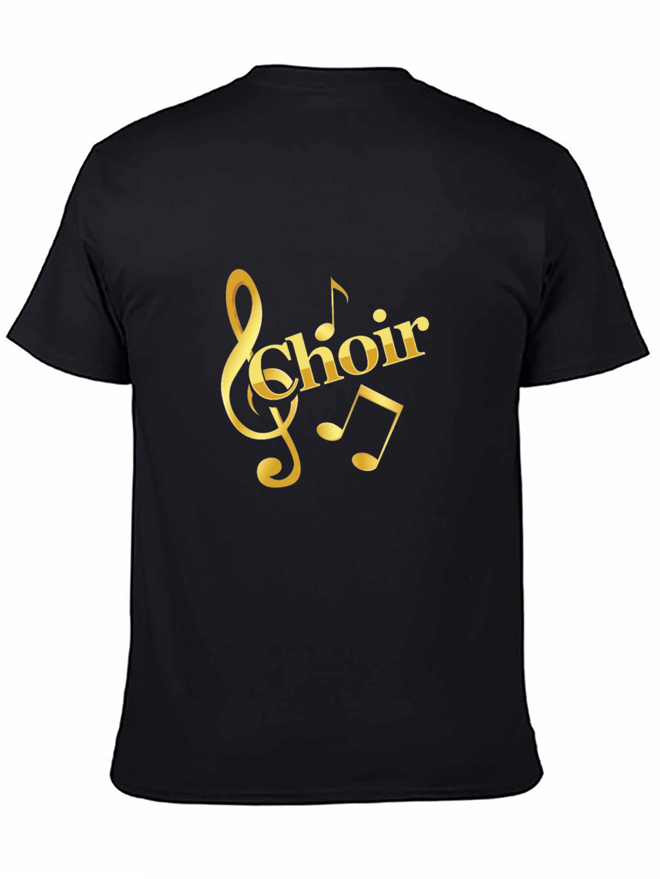 Choir Music Notes Black T-Shirt