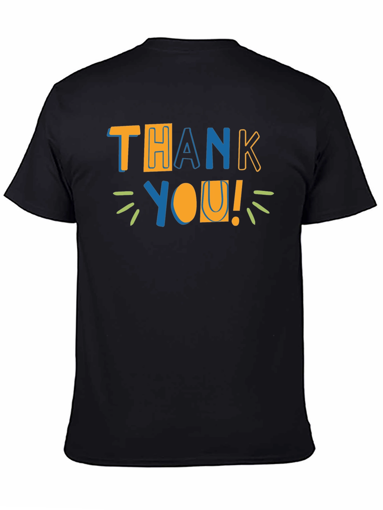 Thank You Graphic Print Crewneck T-Shirt
