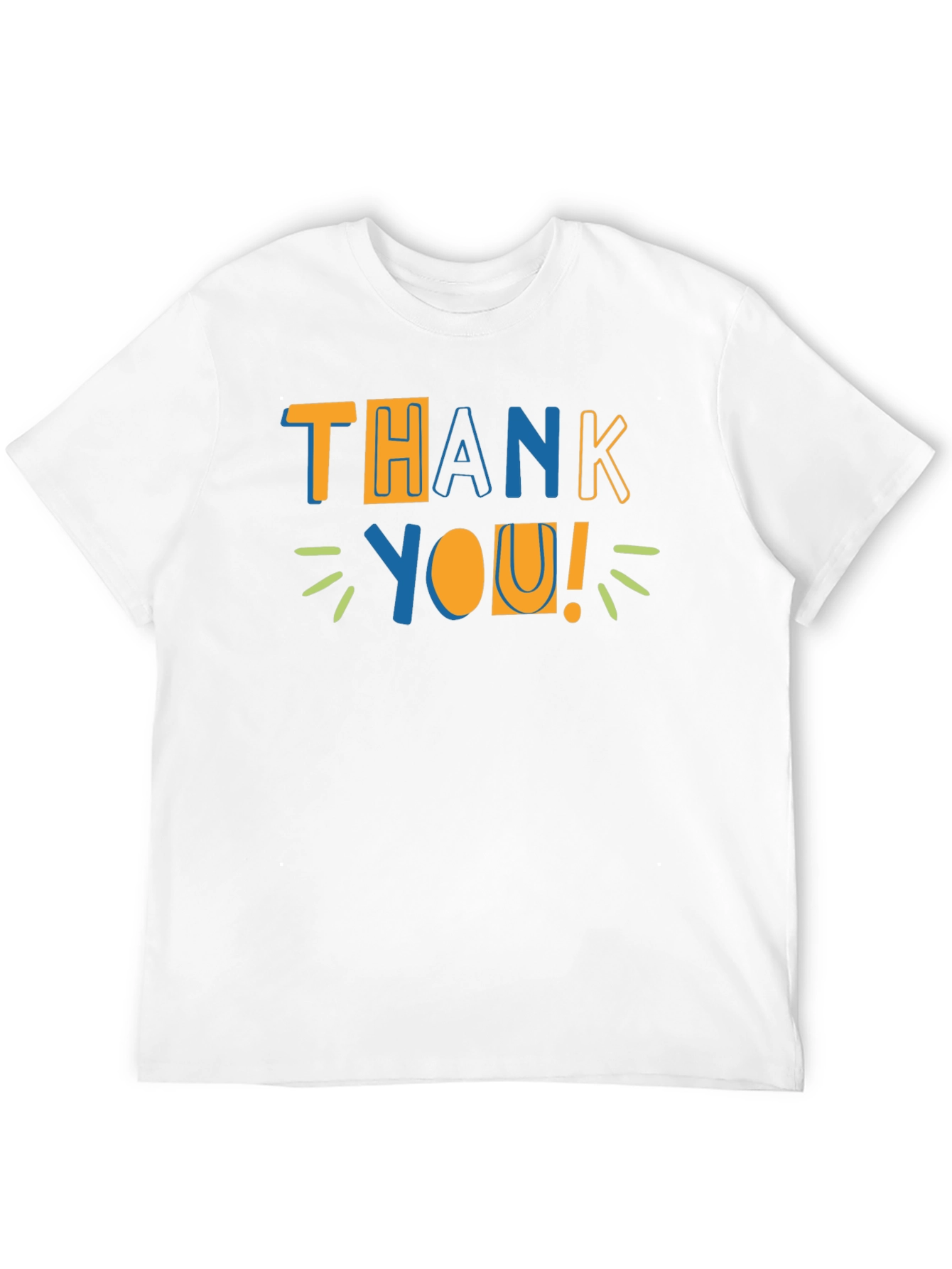 Thank You Graphic Print Crewneck T-Shirt