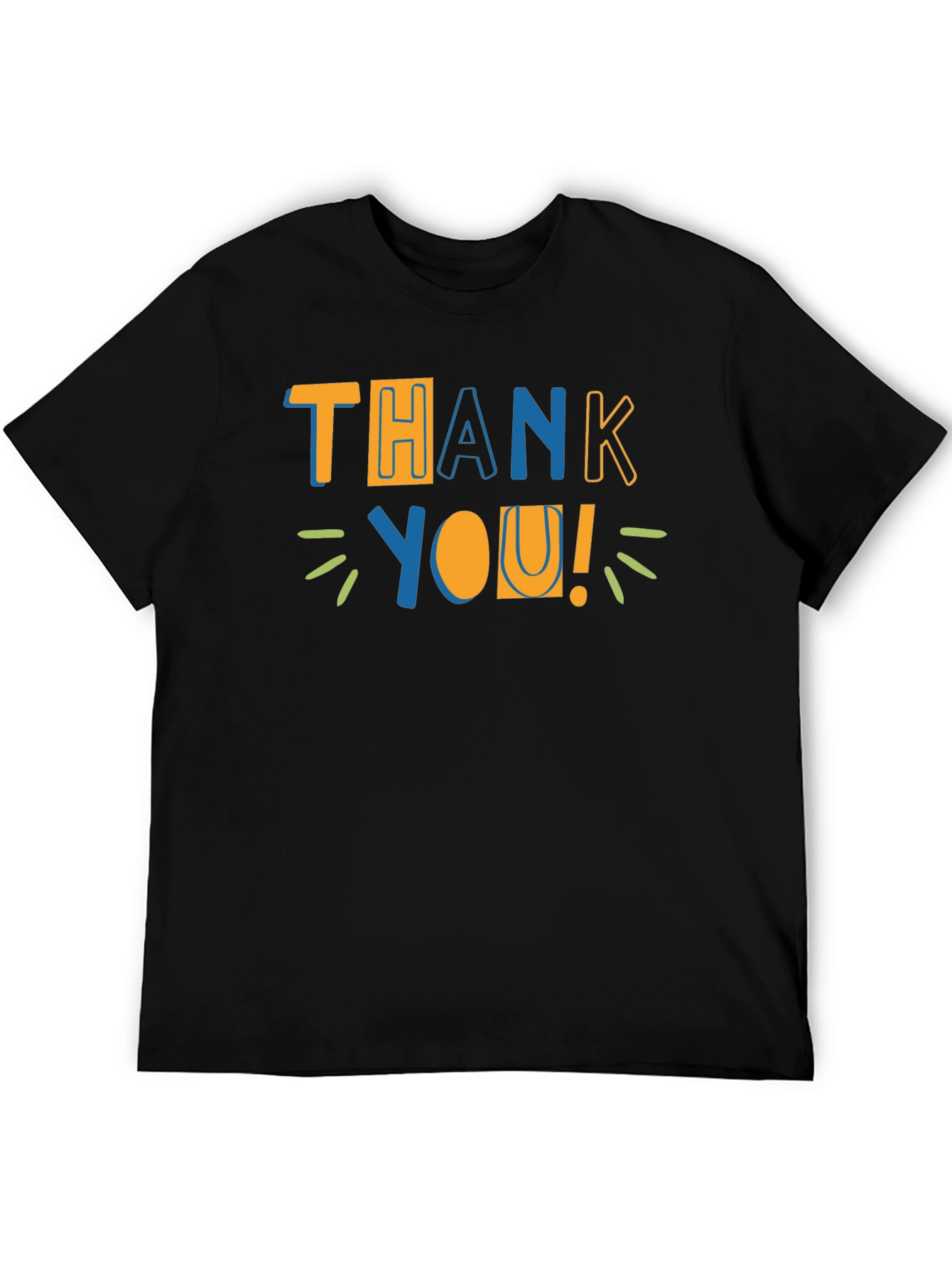 Thank You Graphic Print Crewneck T-Shirt