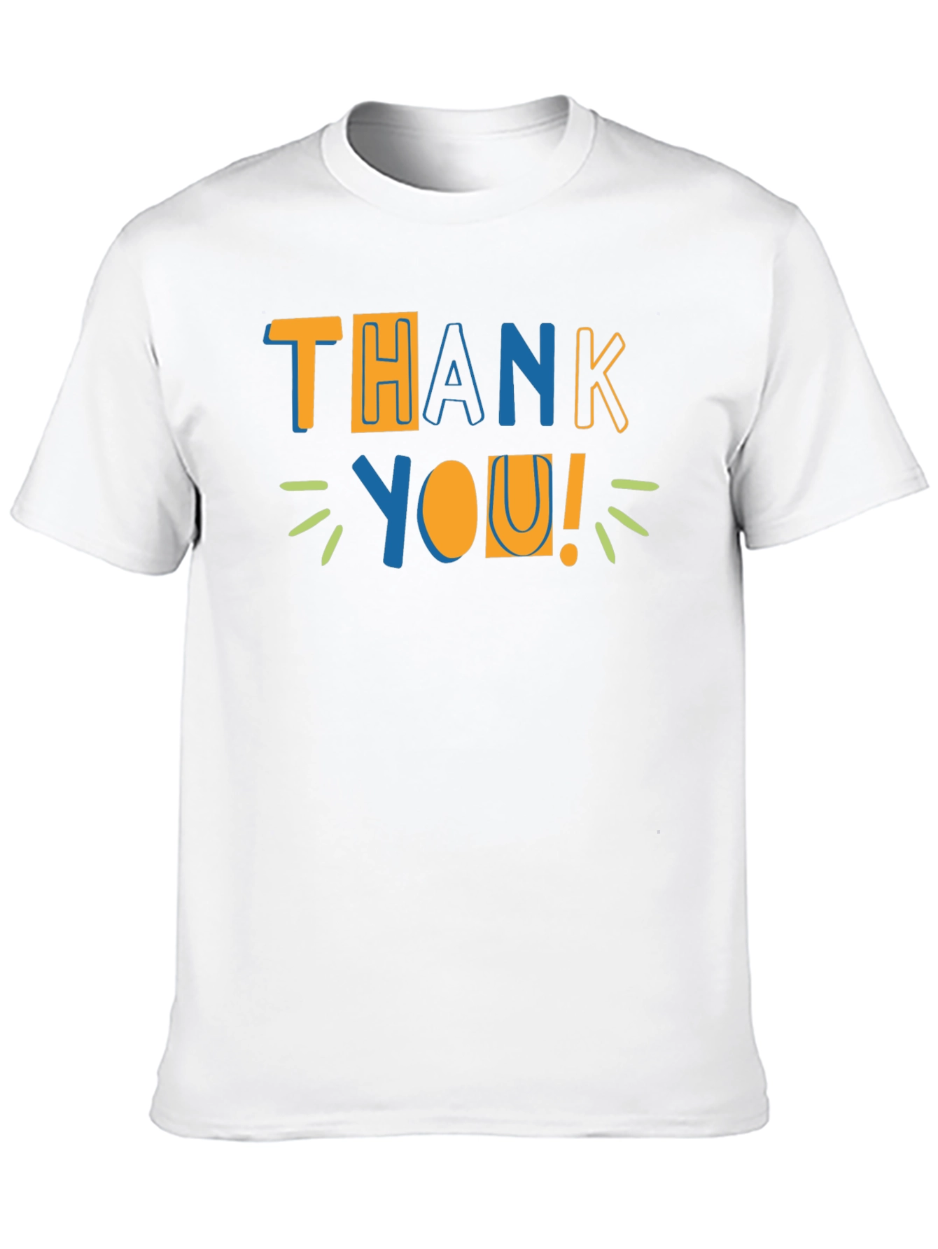 Thank You Graphic Print Crewneck T-Shirt