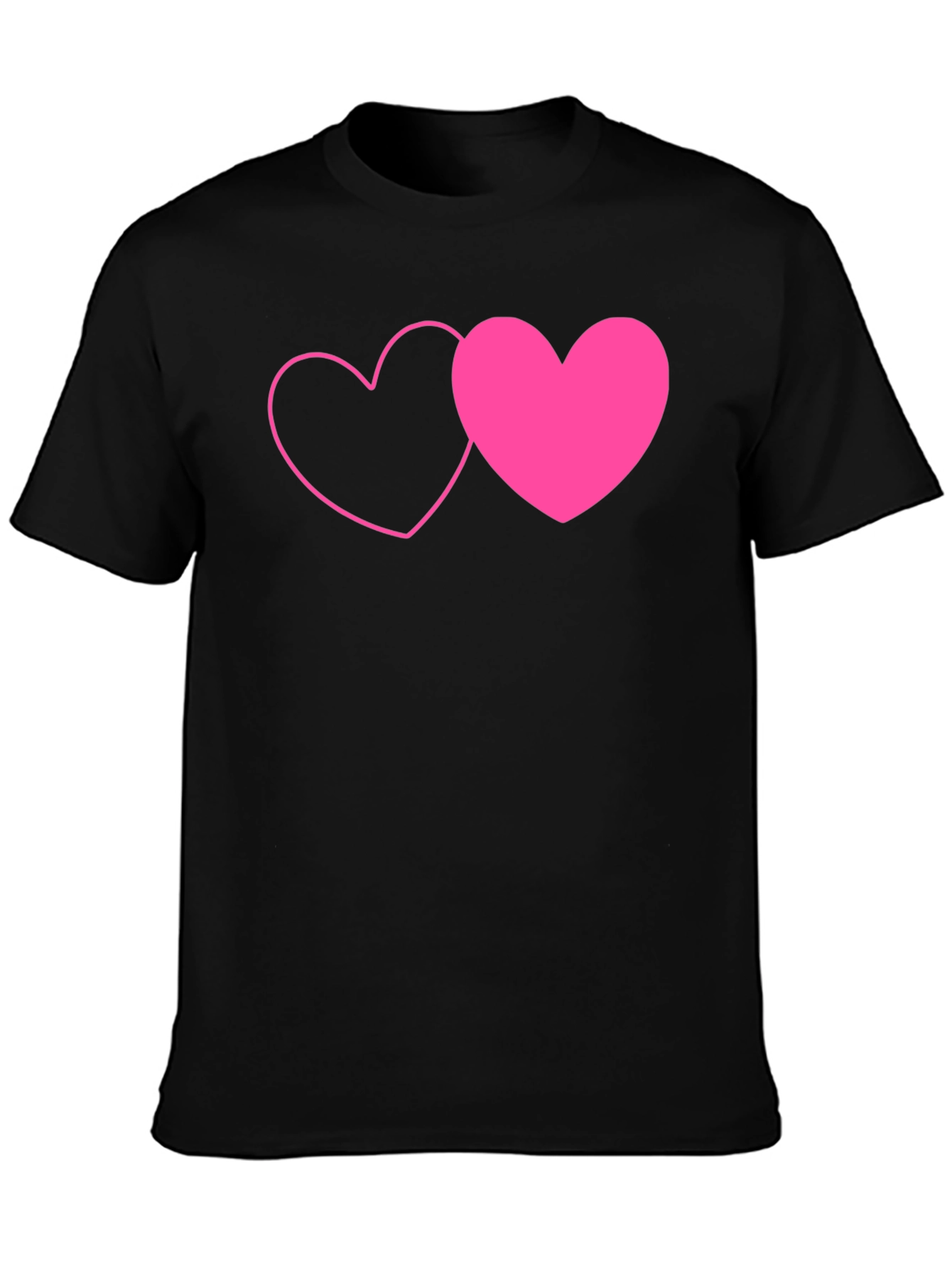 Love Heart Graphic Tee - Black