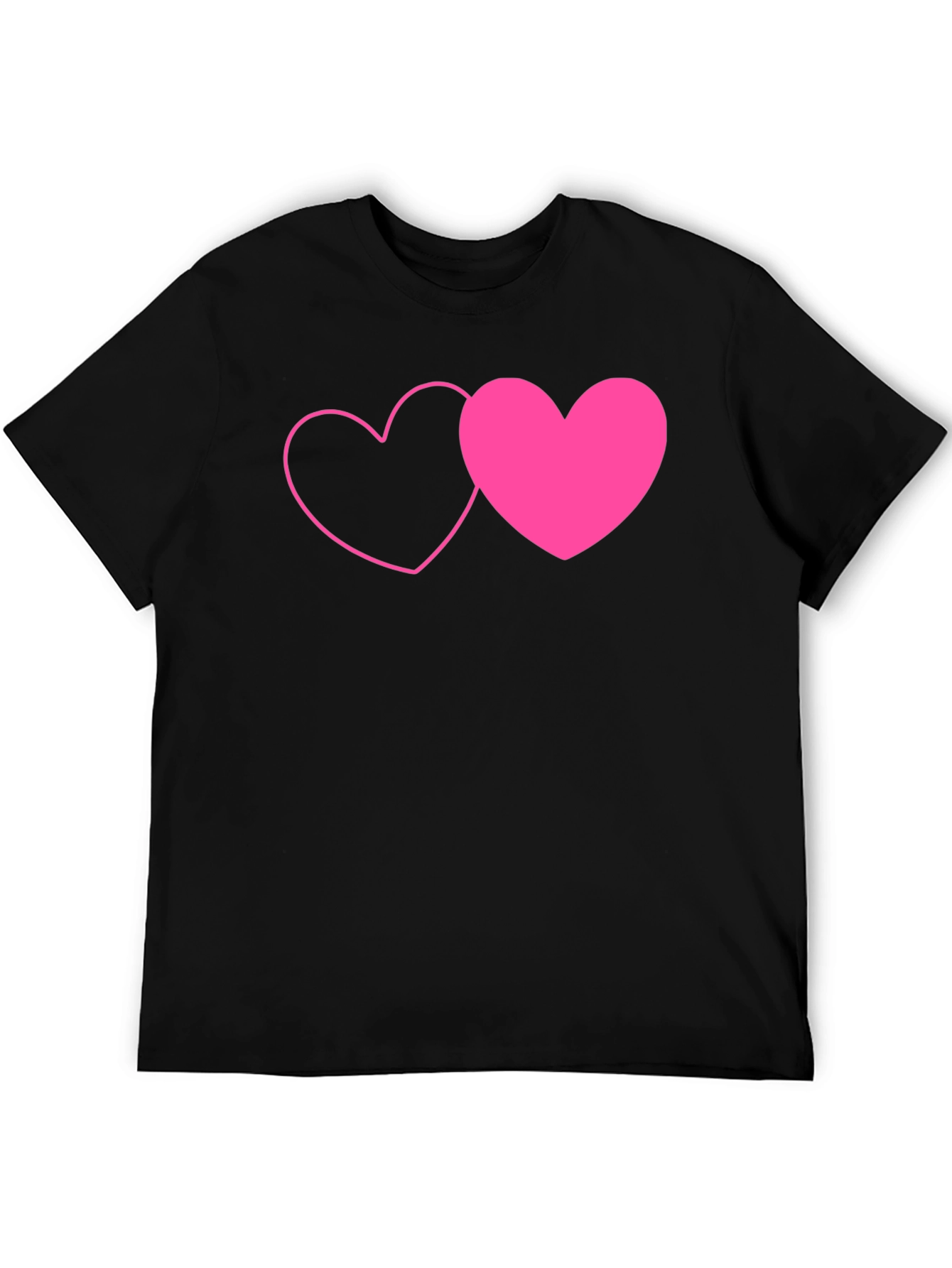 Love Heart Graphic Tee - Black