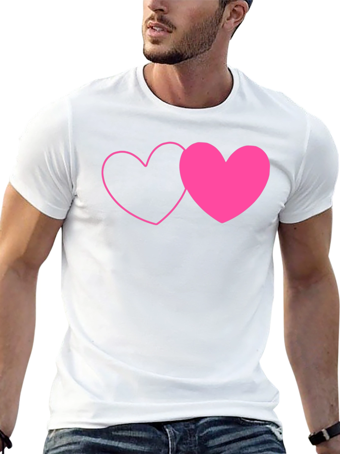 Love Heart Graphic Tee - Black