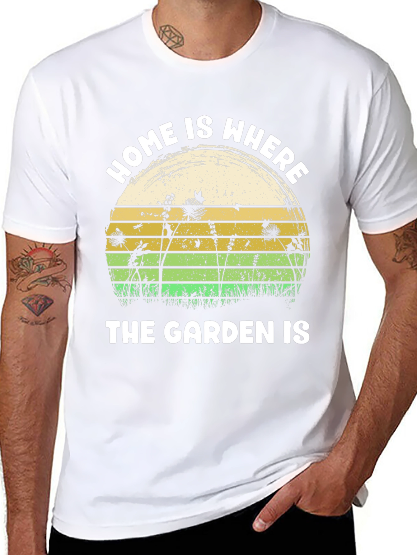 Home is Where The Garden Is Black T-Shirt