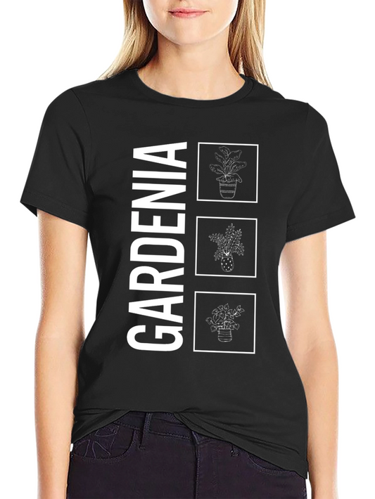 Gardenia Plant Graphic T-Shirt - Botanical Style