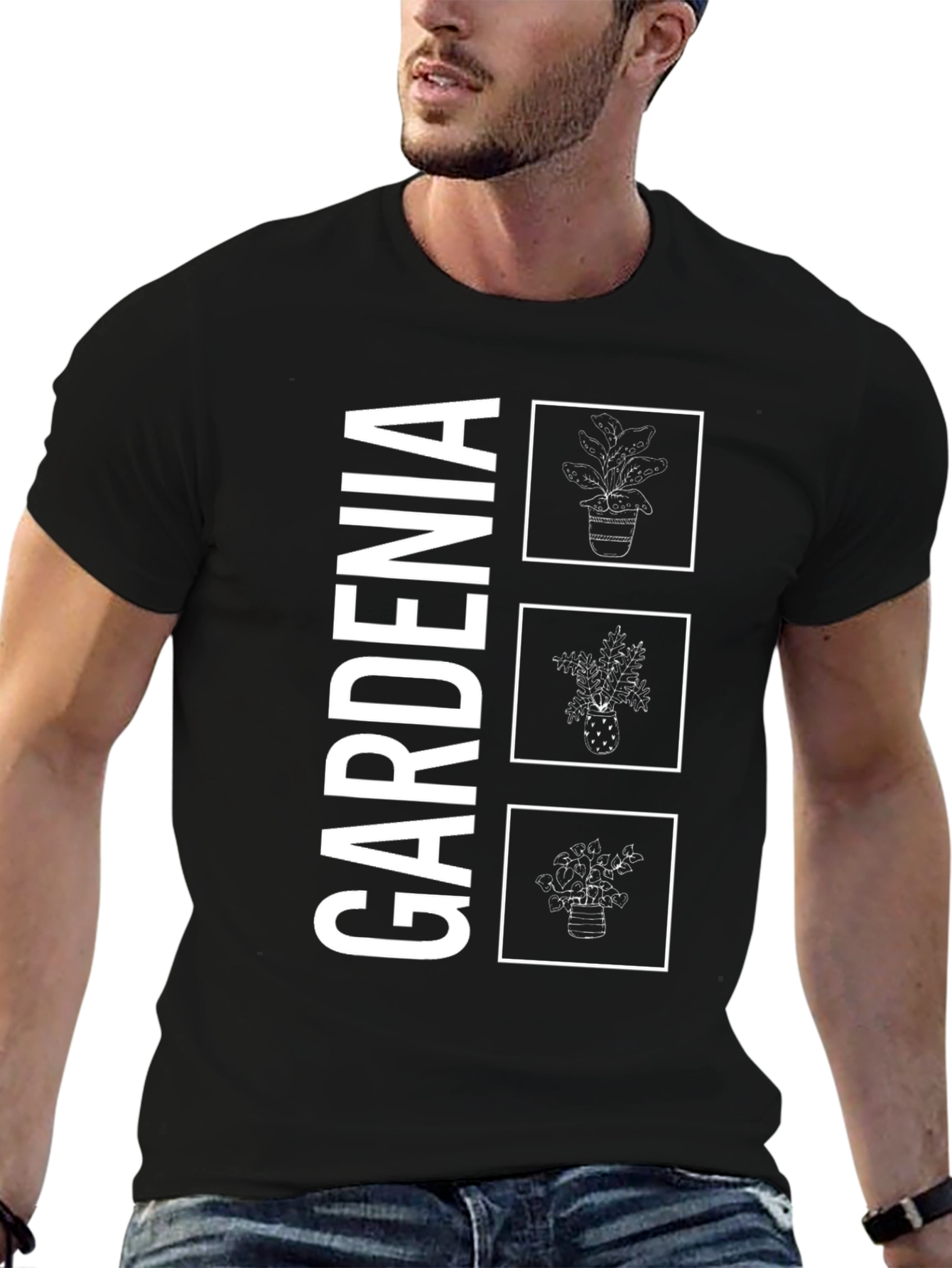 Gardenia Plant Graphic T-Shirt - Botanical Style