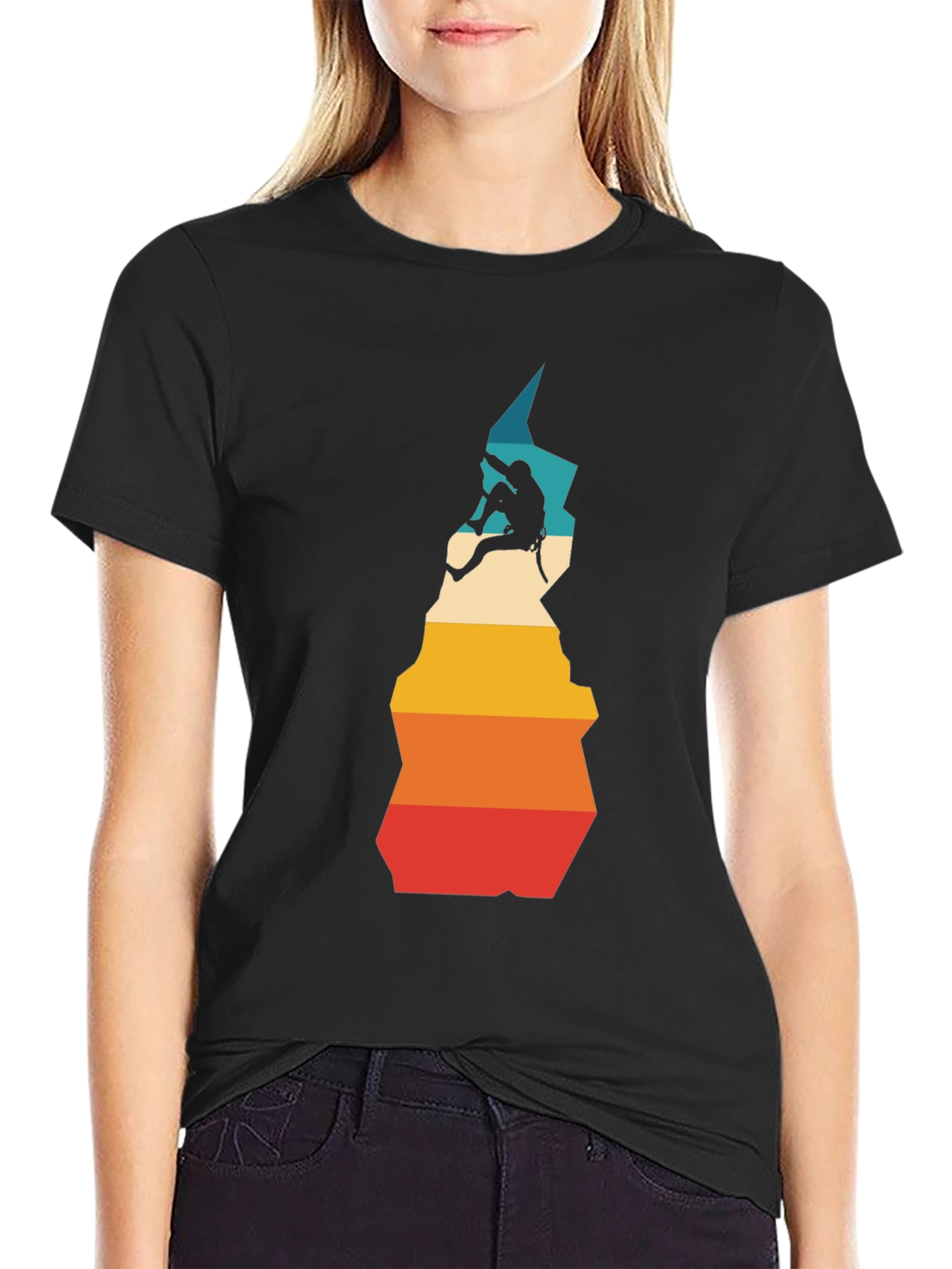 Climbing Retro Style T-Shirt