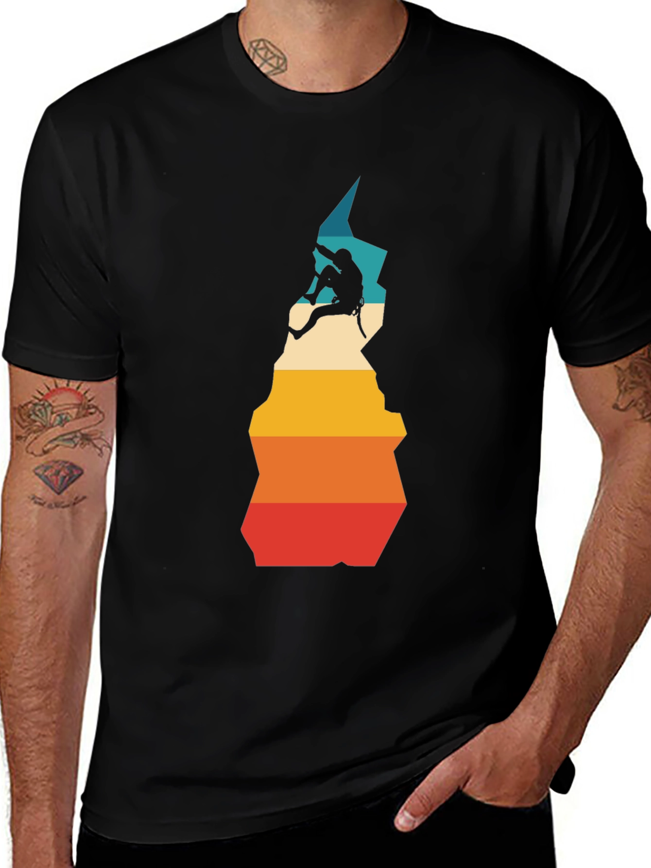 Climbing Retro Style T-Shirt