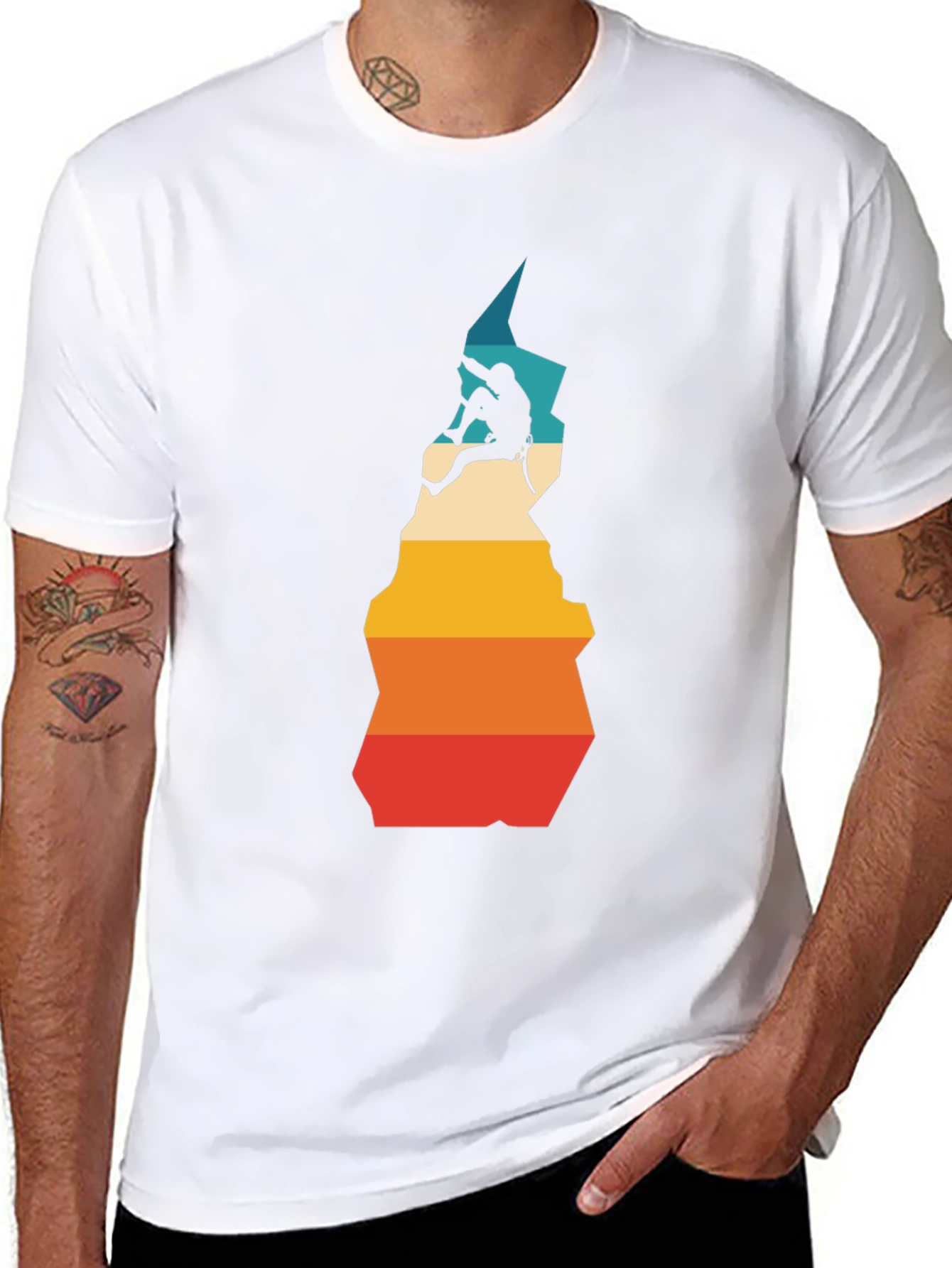 Climbing Retro Style T-Shirt