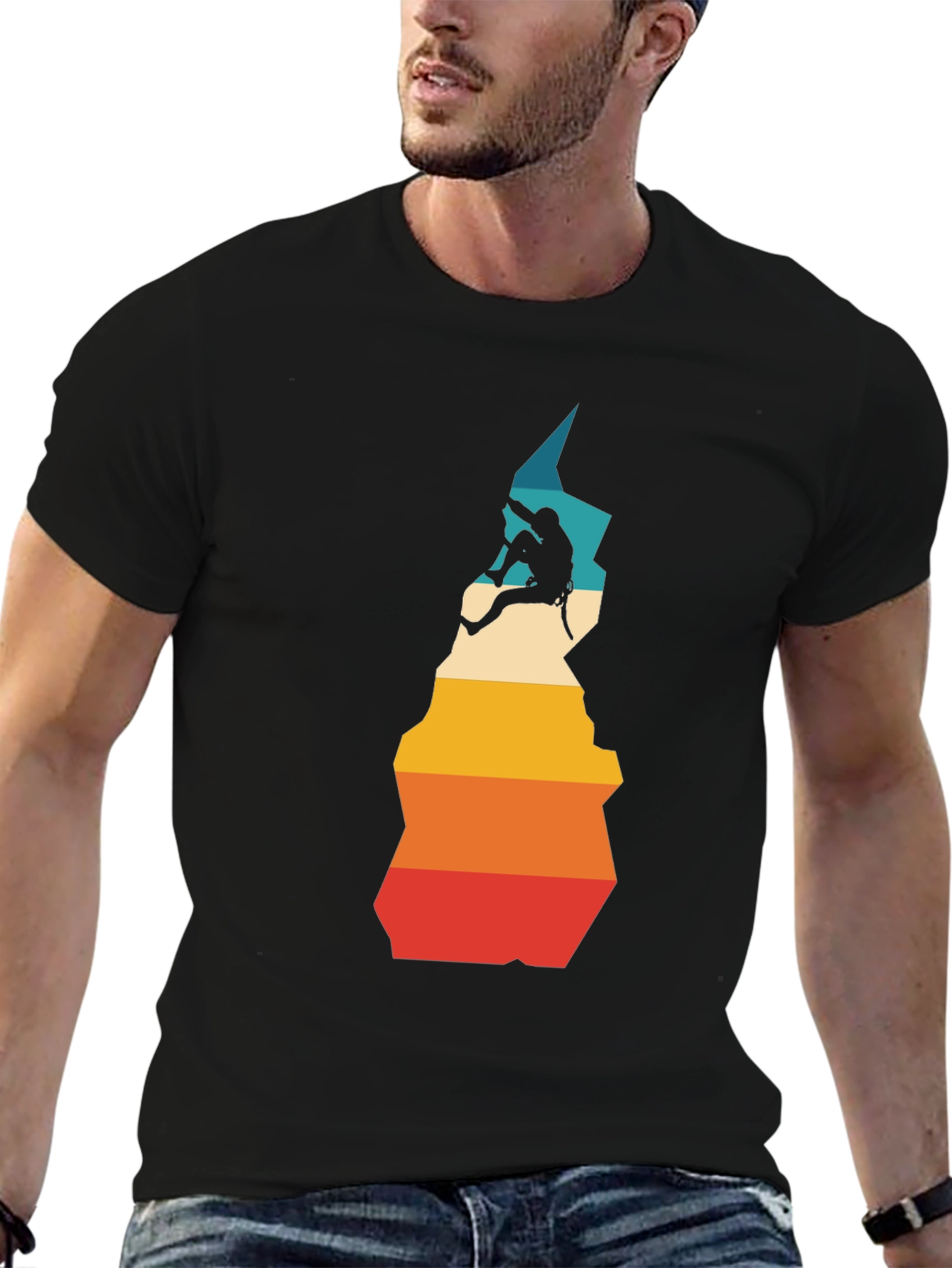 Climbing Retro Style T-Shirt