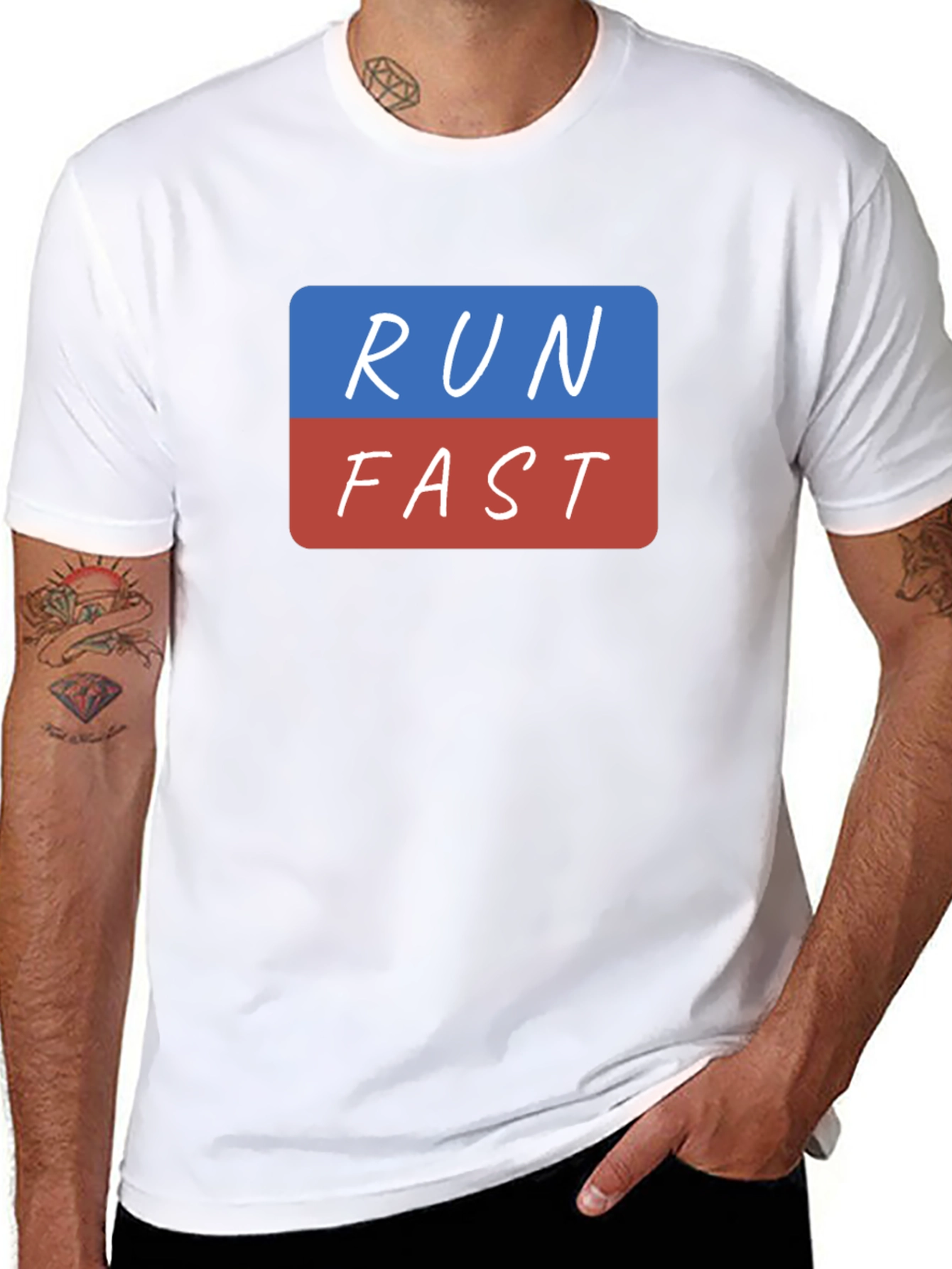 Run Fast T-Shirt - Black Graphic Tee
