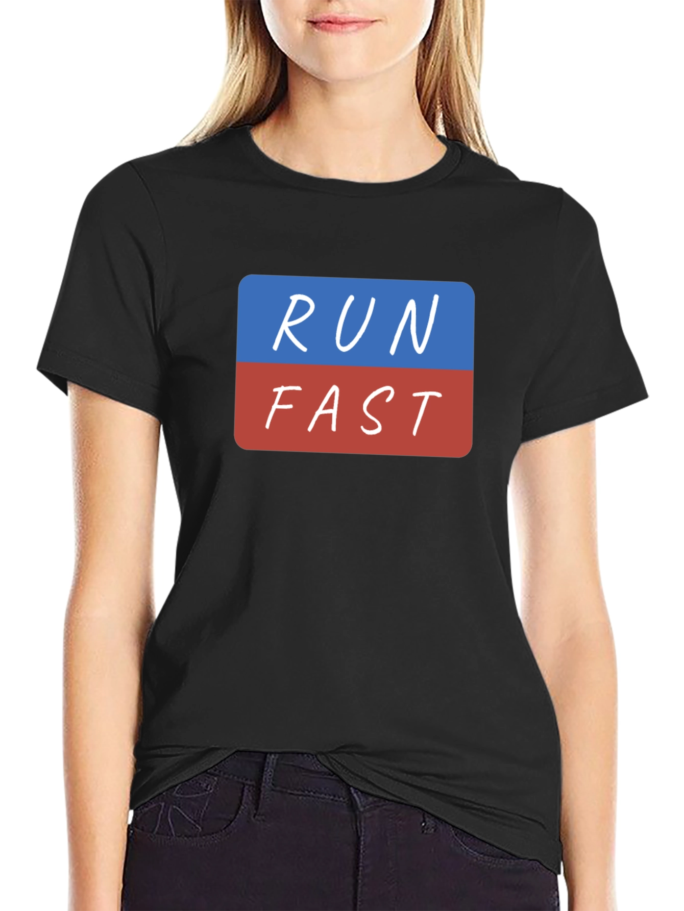 Run Fast T-Shirt - Black Graphic Tee
