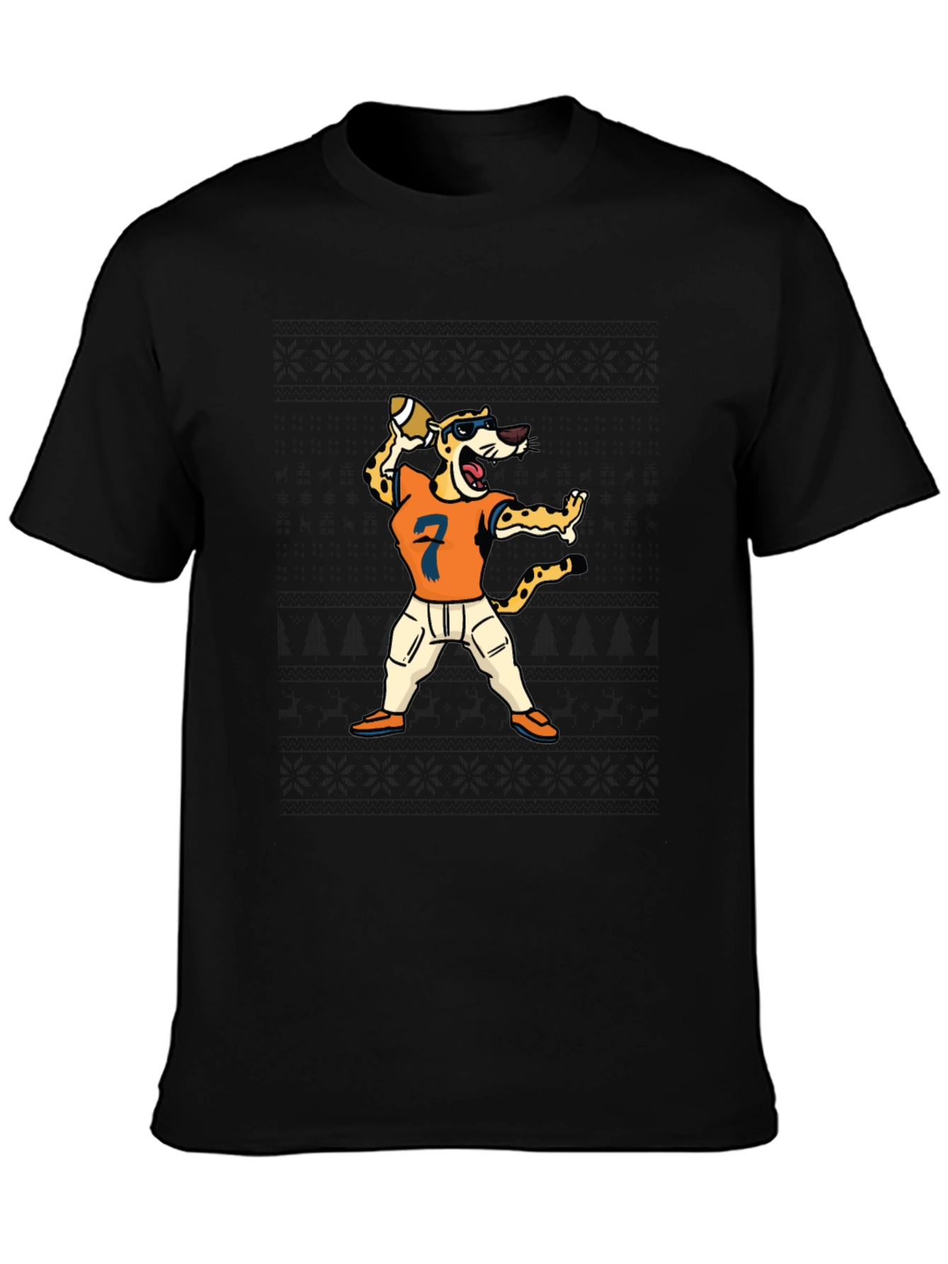 Cheetah Football Player T-Shirt