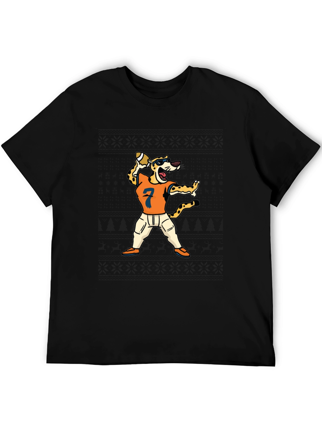 Cheetah Football Player T-Shirt