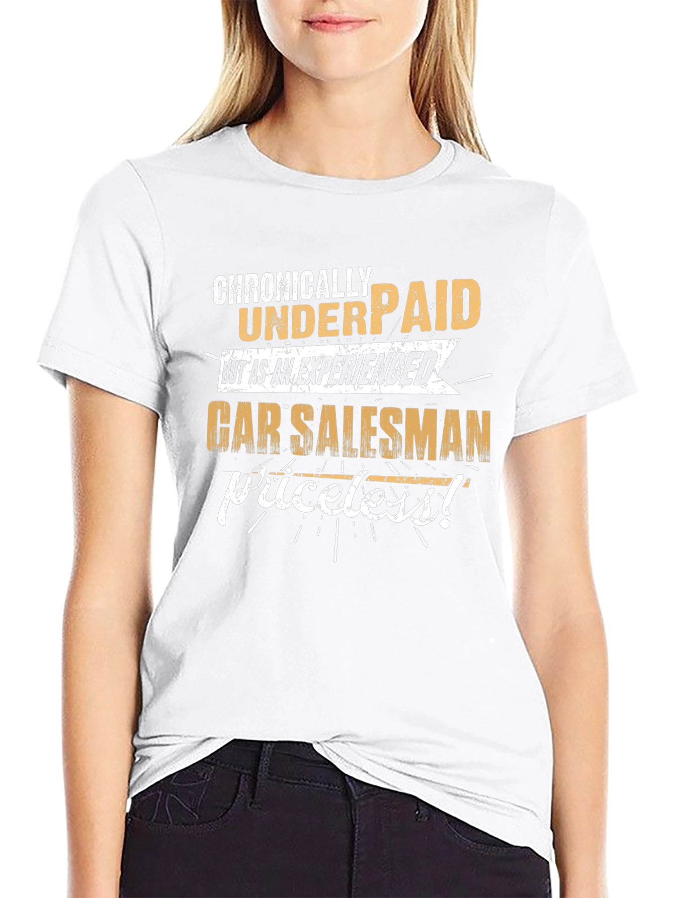 Funny Car Salesman T-Shirt - Priceless Humor Tee