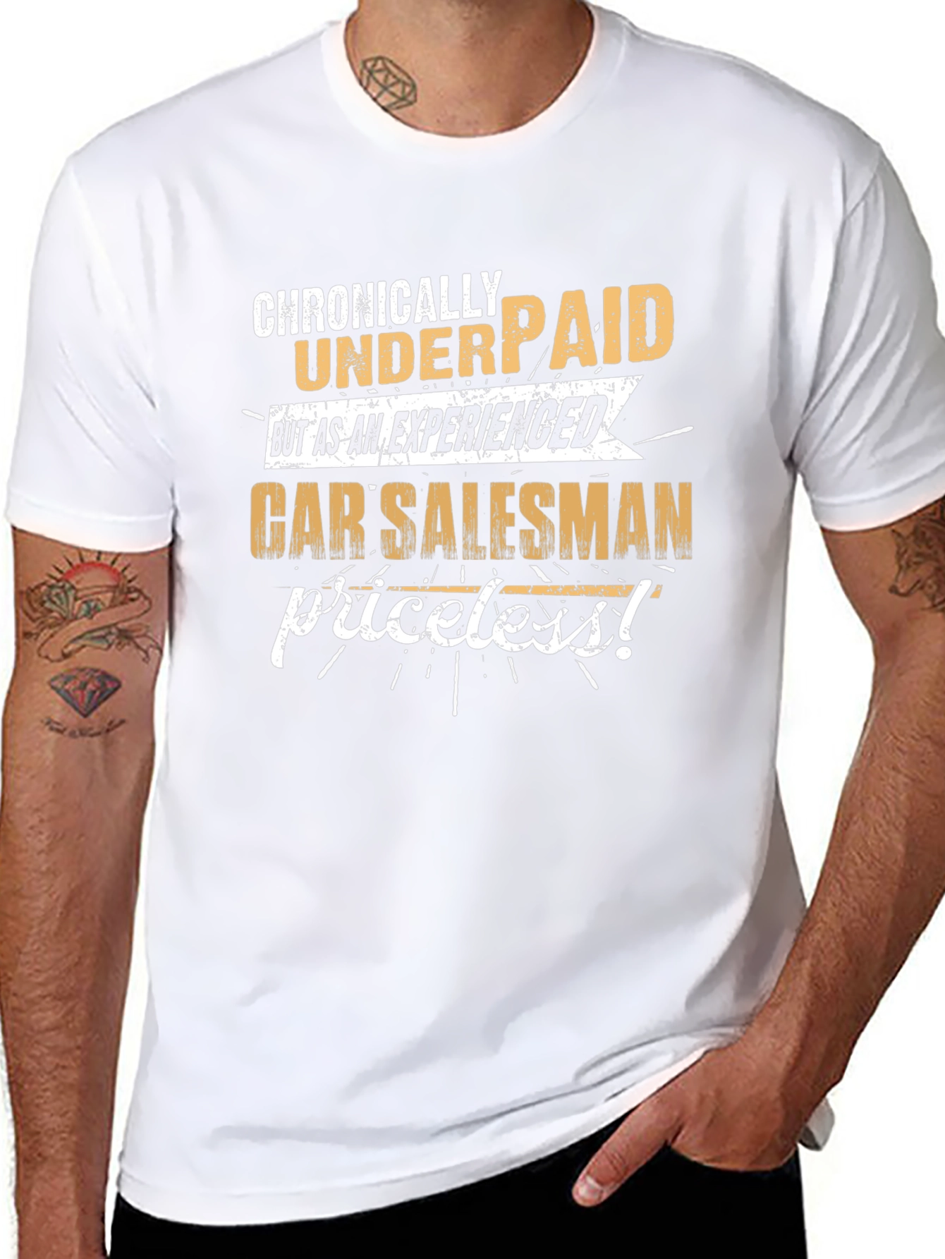 Funny Car Salesman T-Shirt - Priceless Humor Tee