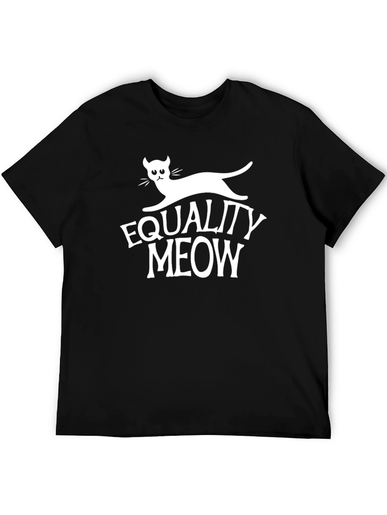 Equality Meow T-Shirt - Black Graphic Tee