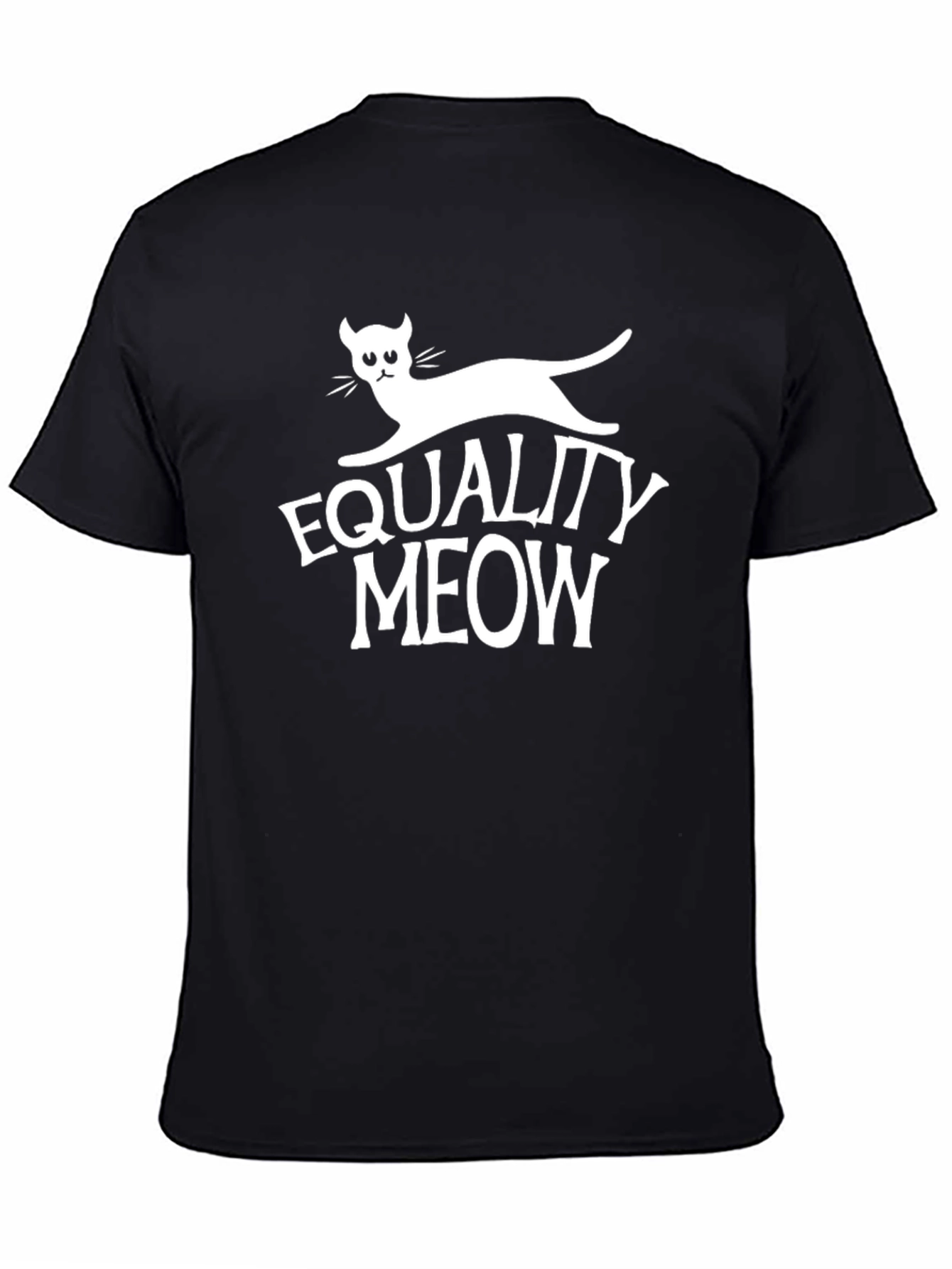 Equality Meow T-Shirt - Black Graphic Tee