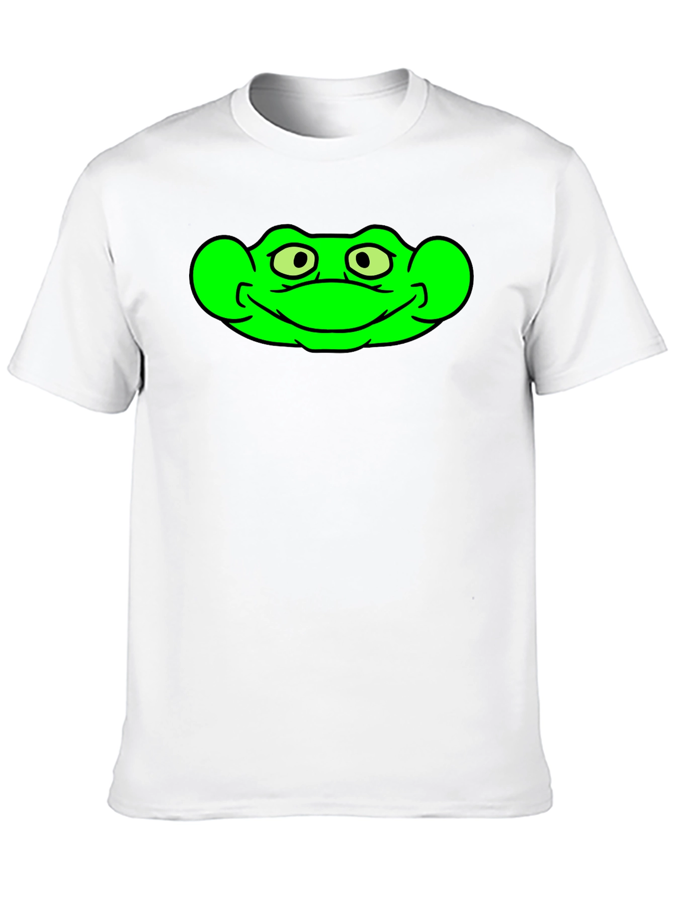 Green Frog Graphic Black T-Shirt