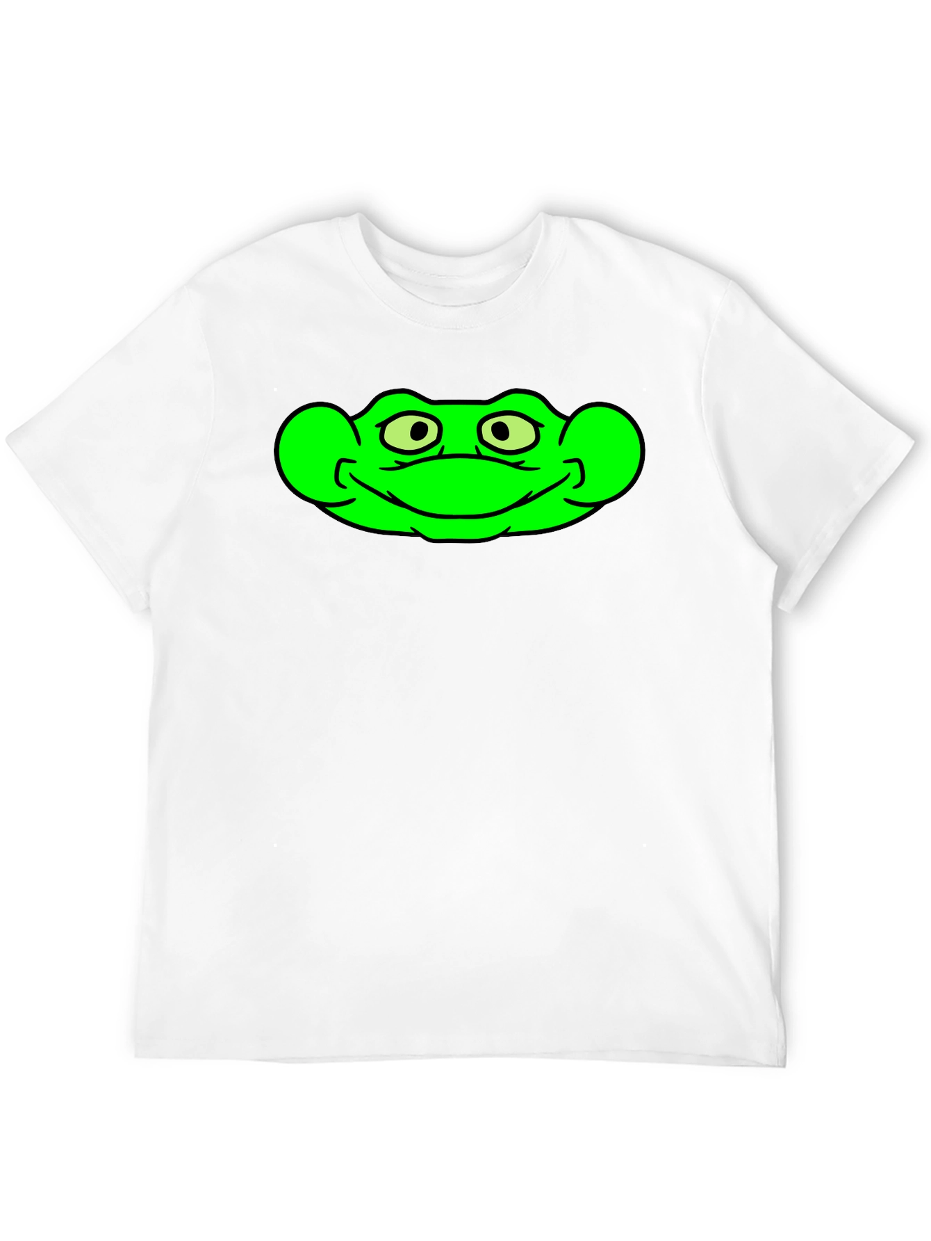 Green Frog Graphic Black T-Shirt