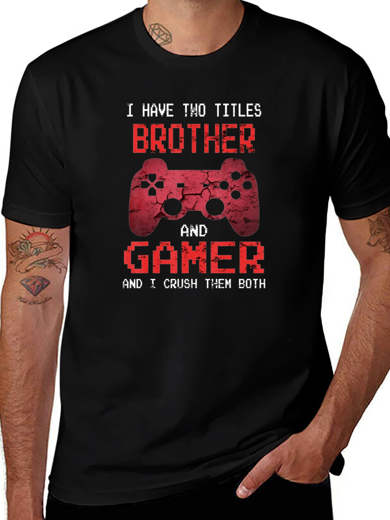 Brother & Gamer T-Shirt - Funny Gaming Gift