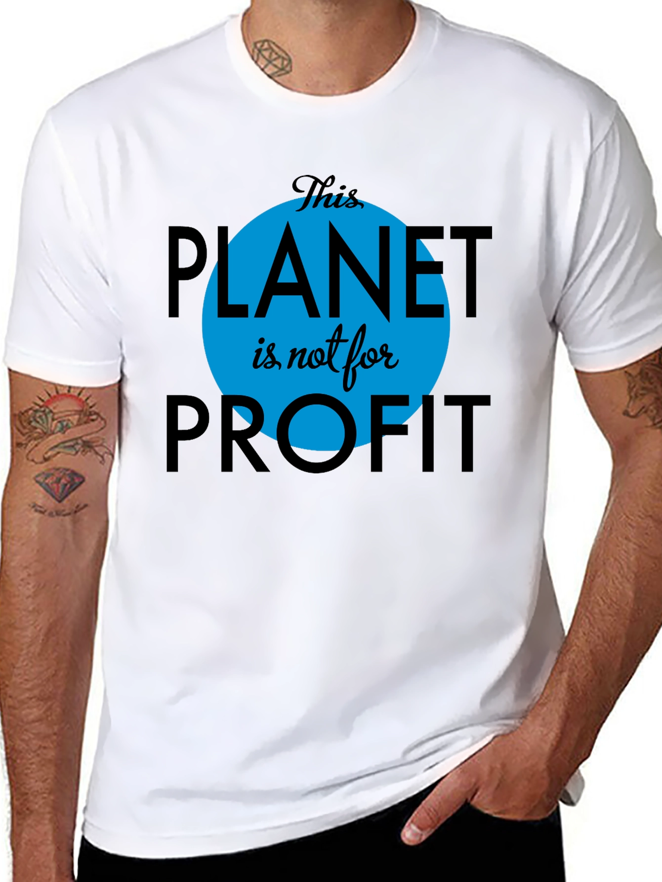 Planet Over Profit Graphic Tee - Eco-Conscious Style