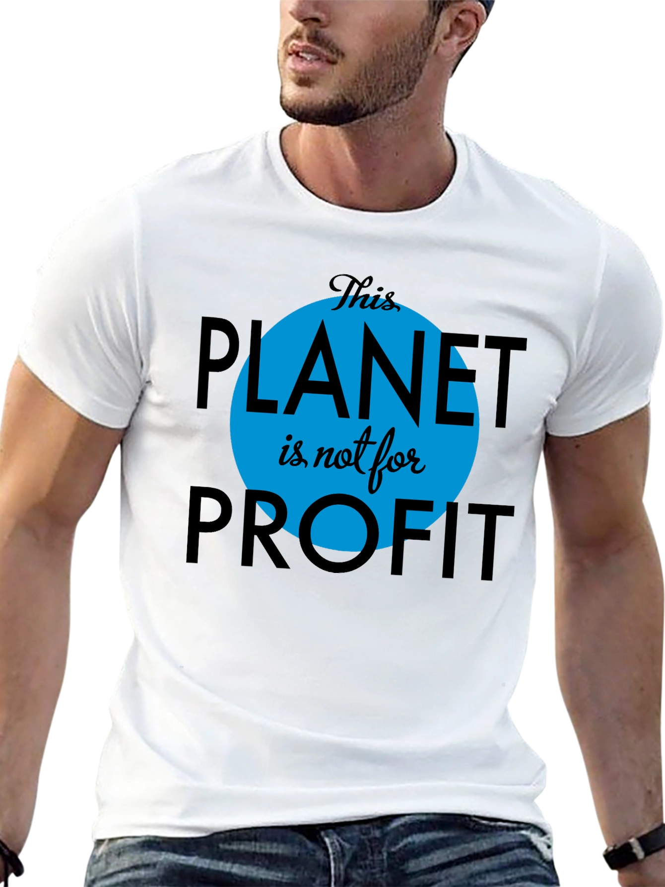Planet Over Profit Graphic Tee - Eco-Conscious Style
